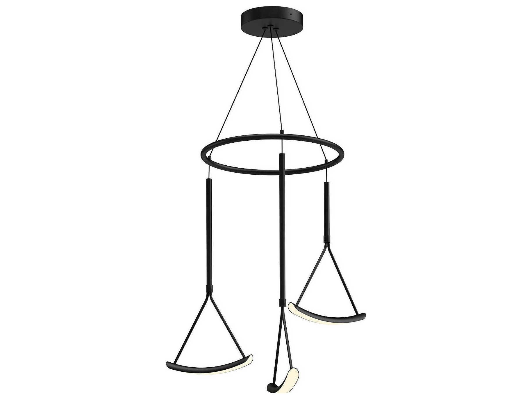 Kuzco Lighting Mobil Black Geometric Chandelier