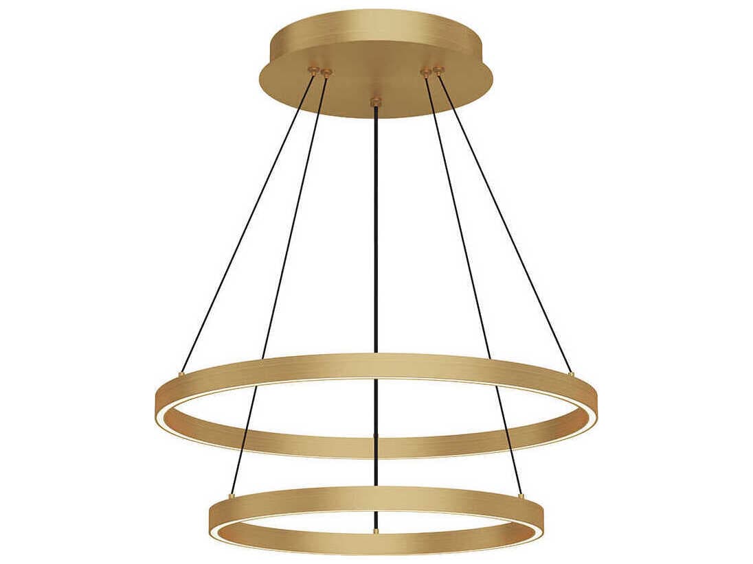 Kuzco Lighting Cerchio Brushed Gold Round Chandelier