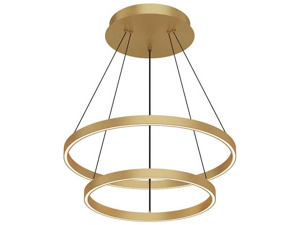 Kuzco Lighting Cerchio Brushed Gold Round Chandelier