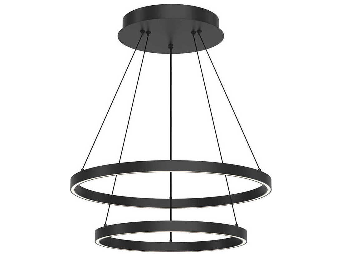 Kuzco Lighting Cerchio Black Round Chandelier
