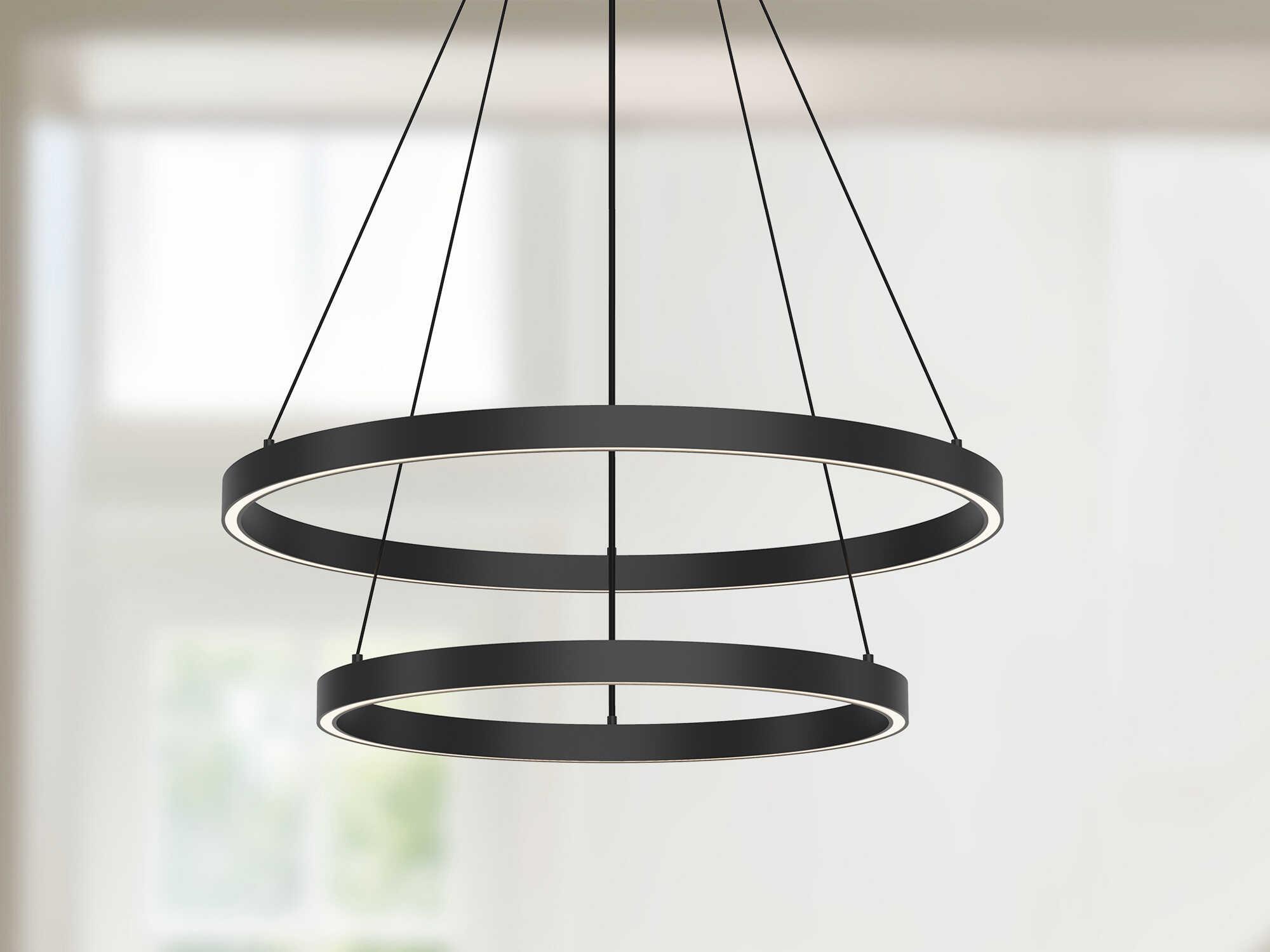 Kuzco Lighting Cerchio Black Round Chandelier