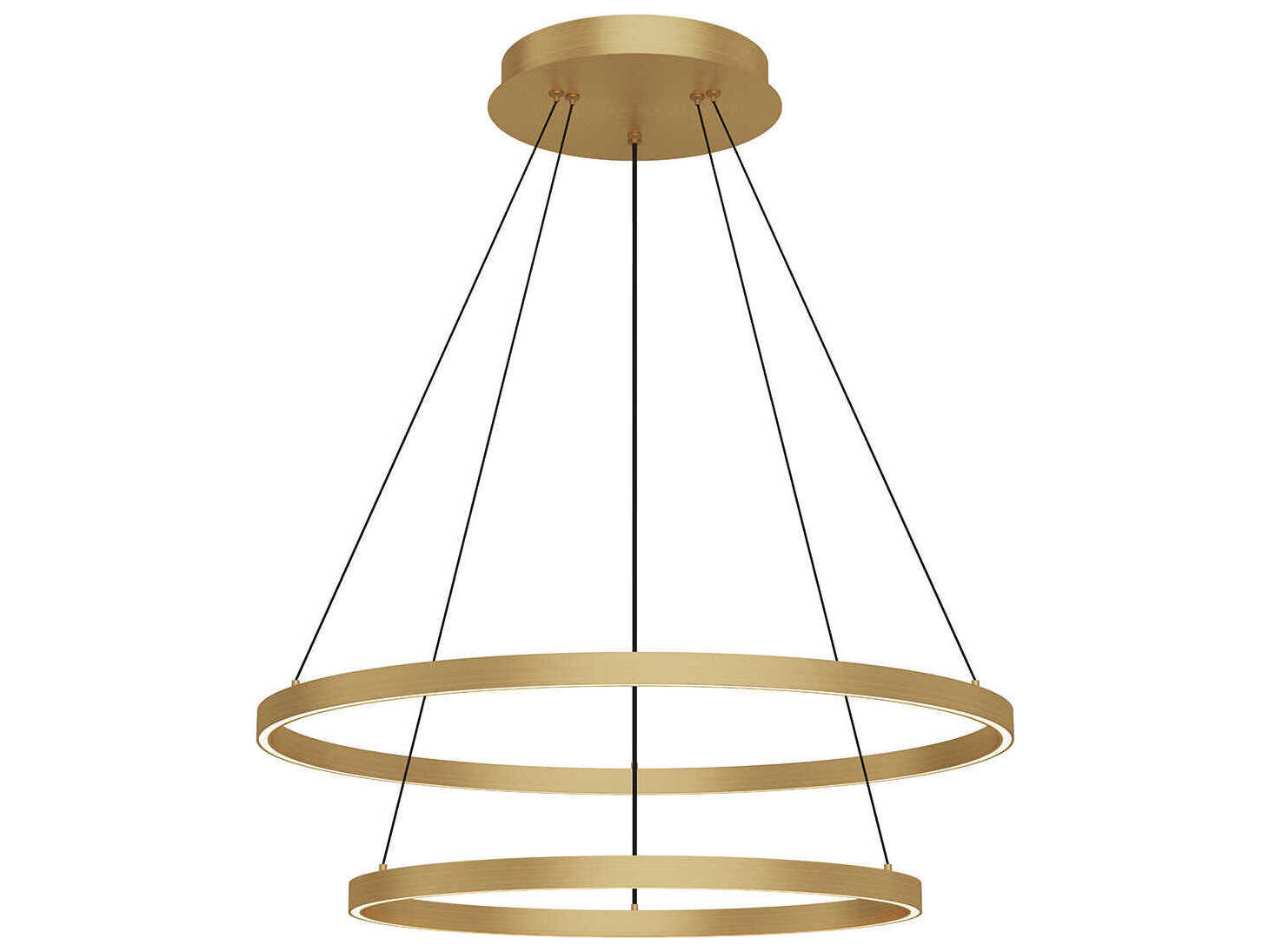 Kuzco Lighting Cerchio Brushed Gold Round Chandelier