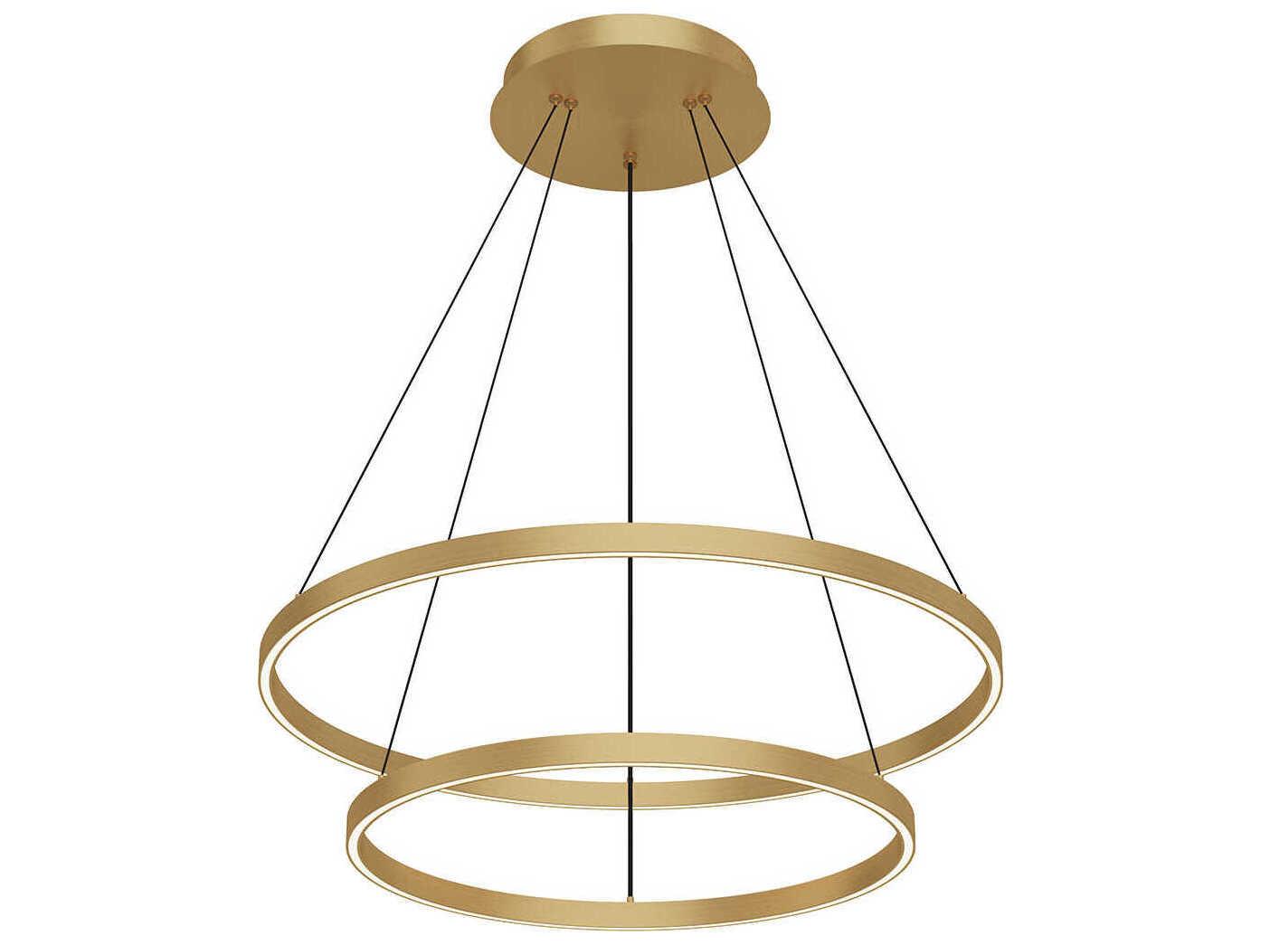 Kuzco Lighting Cerchio Brushed Gold Round Chandelier