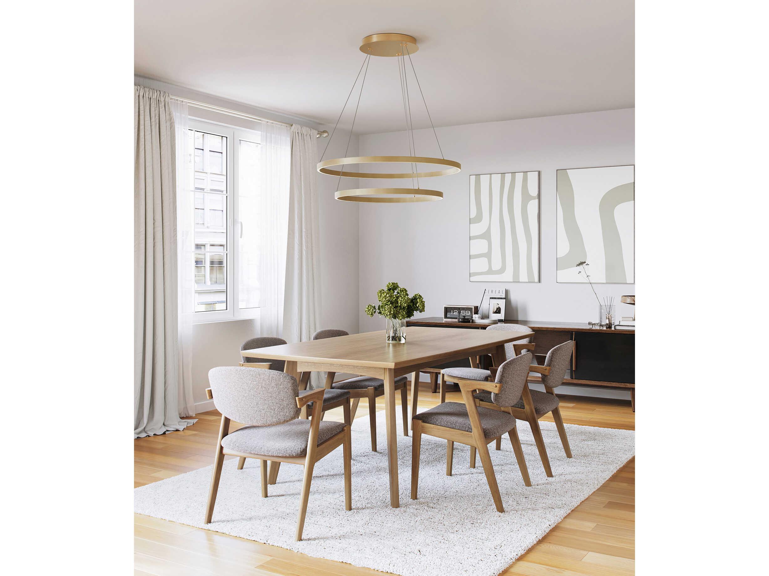 Kuzco Lighting Cerchio Brushed Gold Round Chandelier