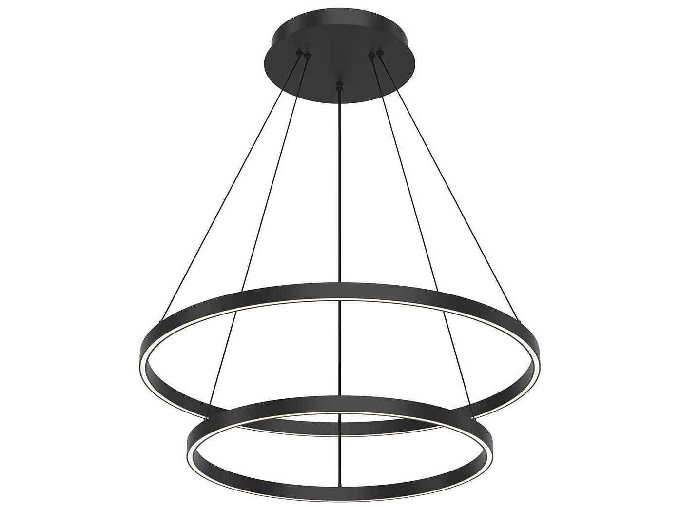 Kuzco Lighting Cerchio Black Round Chandelier
