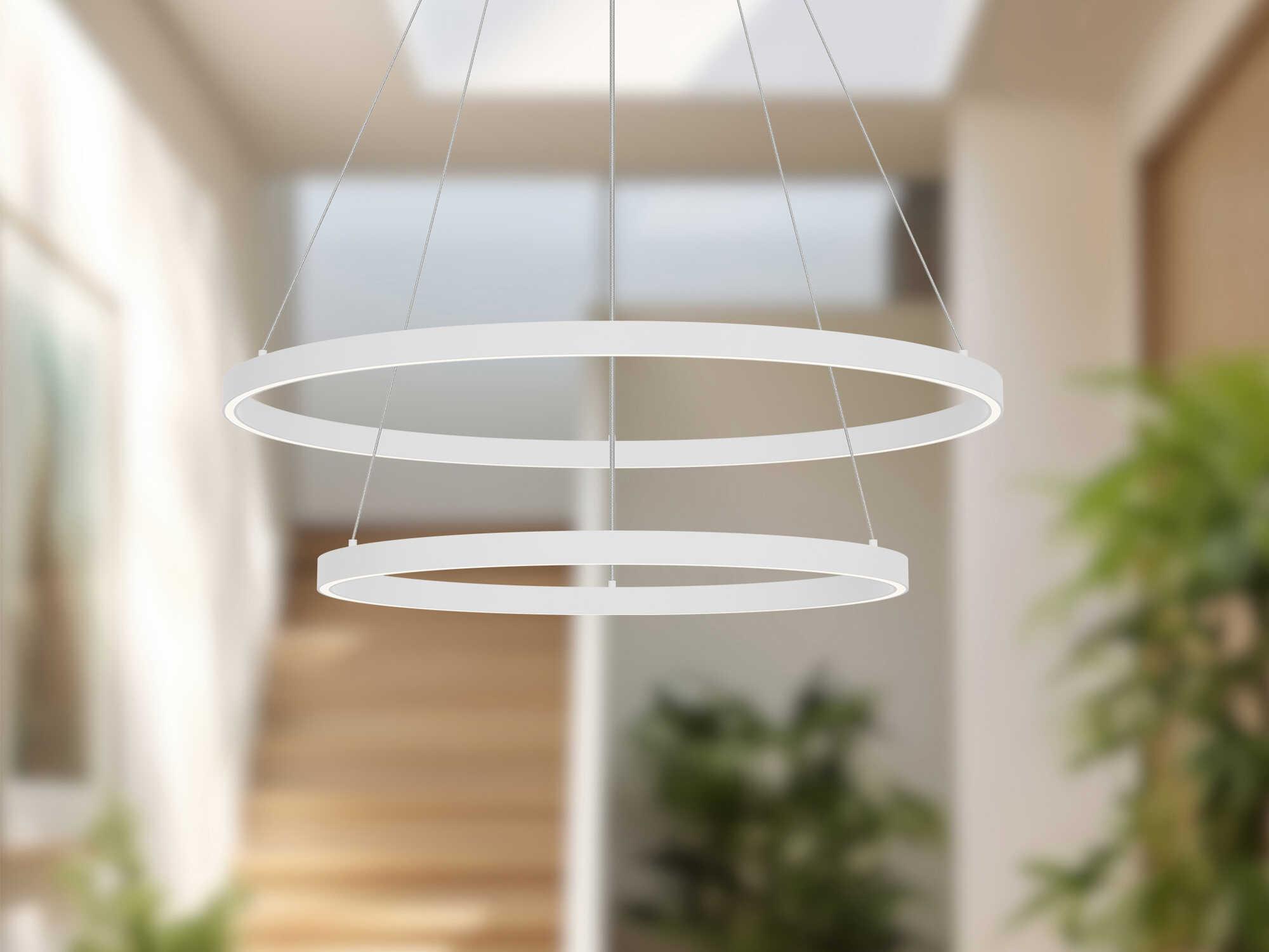 Kuzco Lighting Cerchio White Round Chandelier