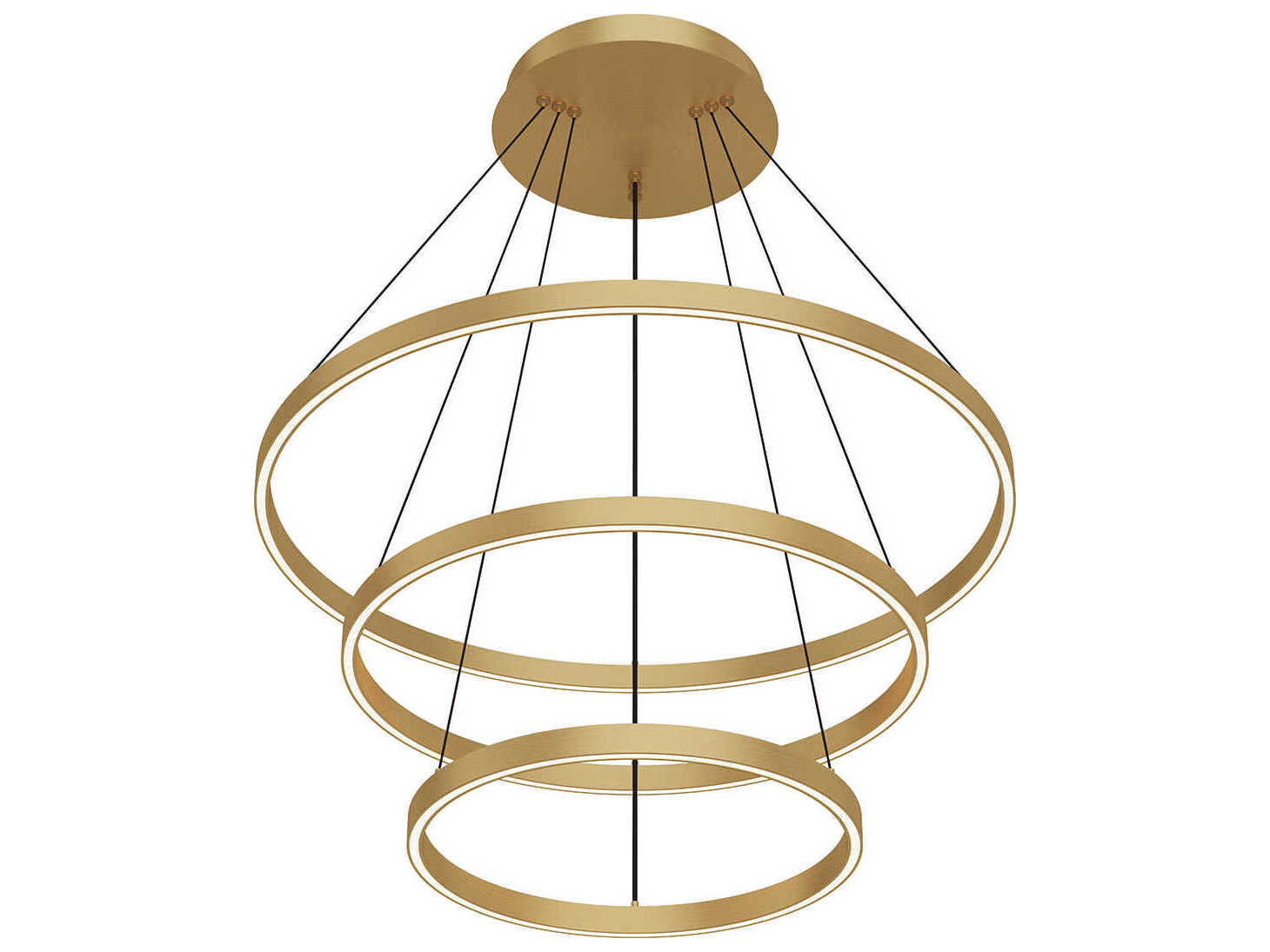 Kuzco Lighting Cerchio Brushed Gold Round Chandelier