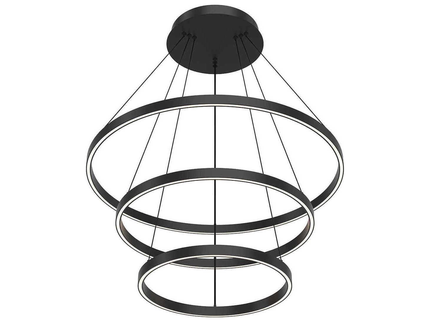 Kuzco Lighting Cerchio Black Round Chandelier