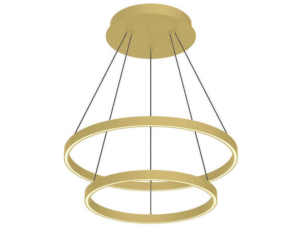 Kuzco Lighting Cerchio Brushed Gold Round Chandelier