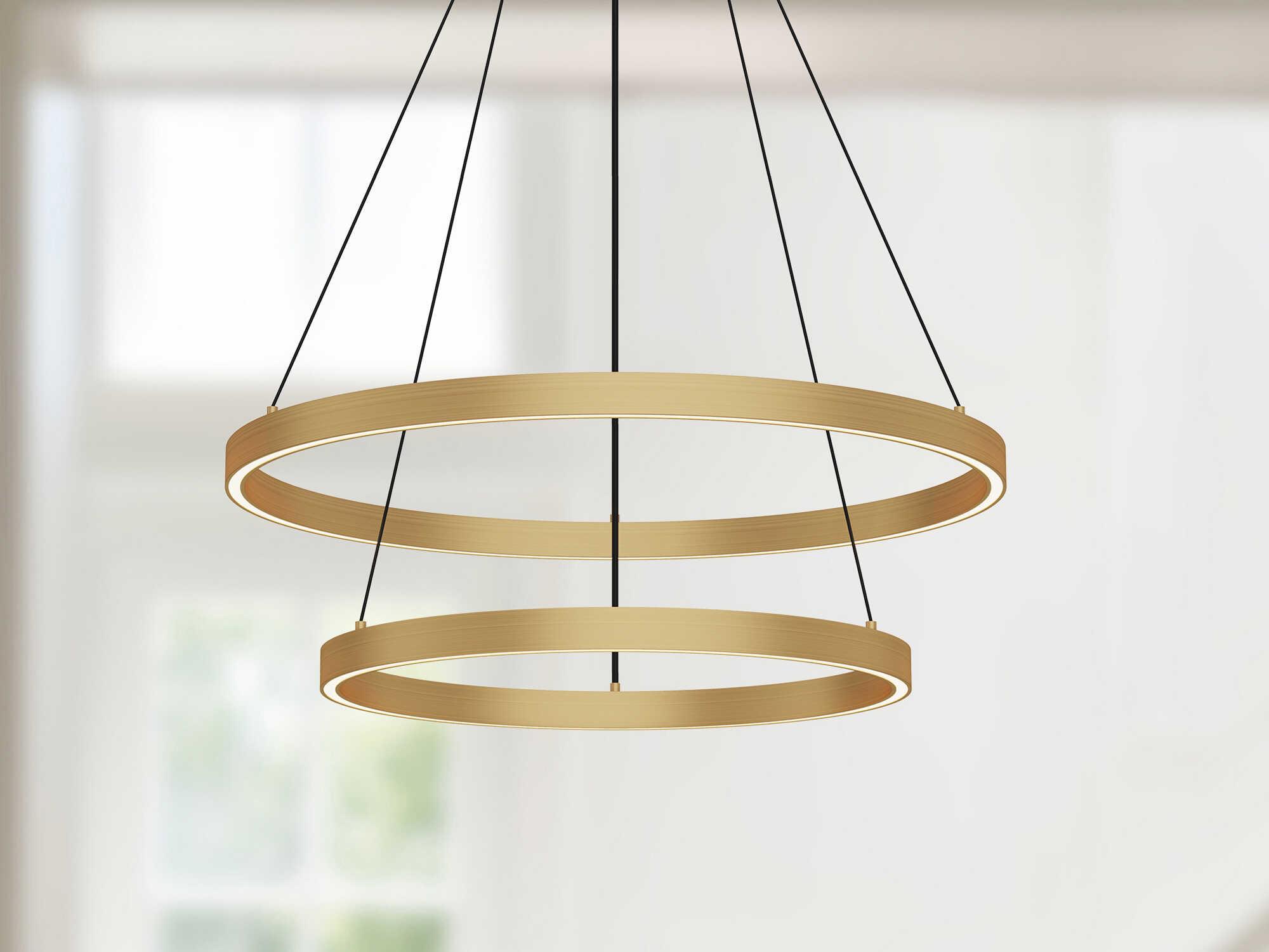 Kuzco Lighting Cerchio Brushed Gold Round Chandelier