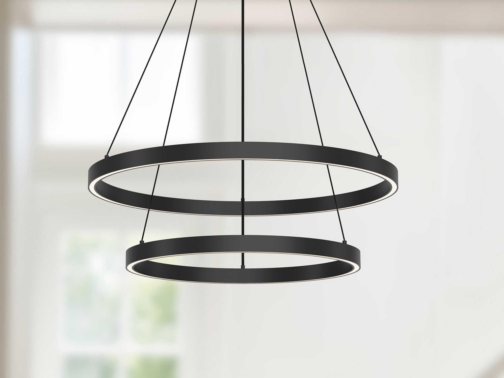 Kuzco Lighting Cerchio Black Round Chandelier