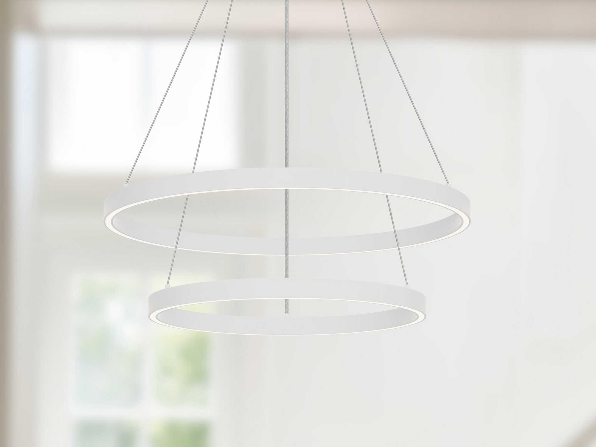 Kuzco Lighting Cerchio White Round Chandelier