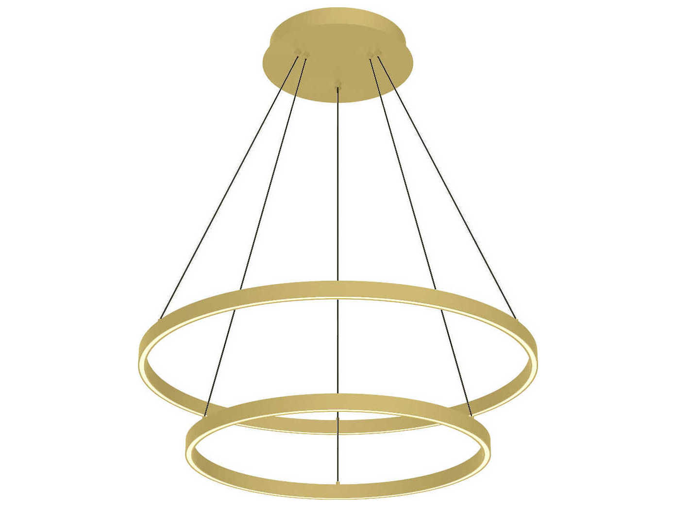 Kuzco Lighting Cerchio Brushed Gold Round Chandelier
