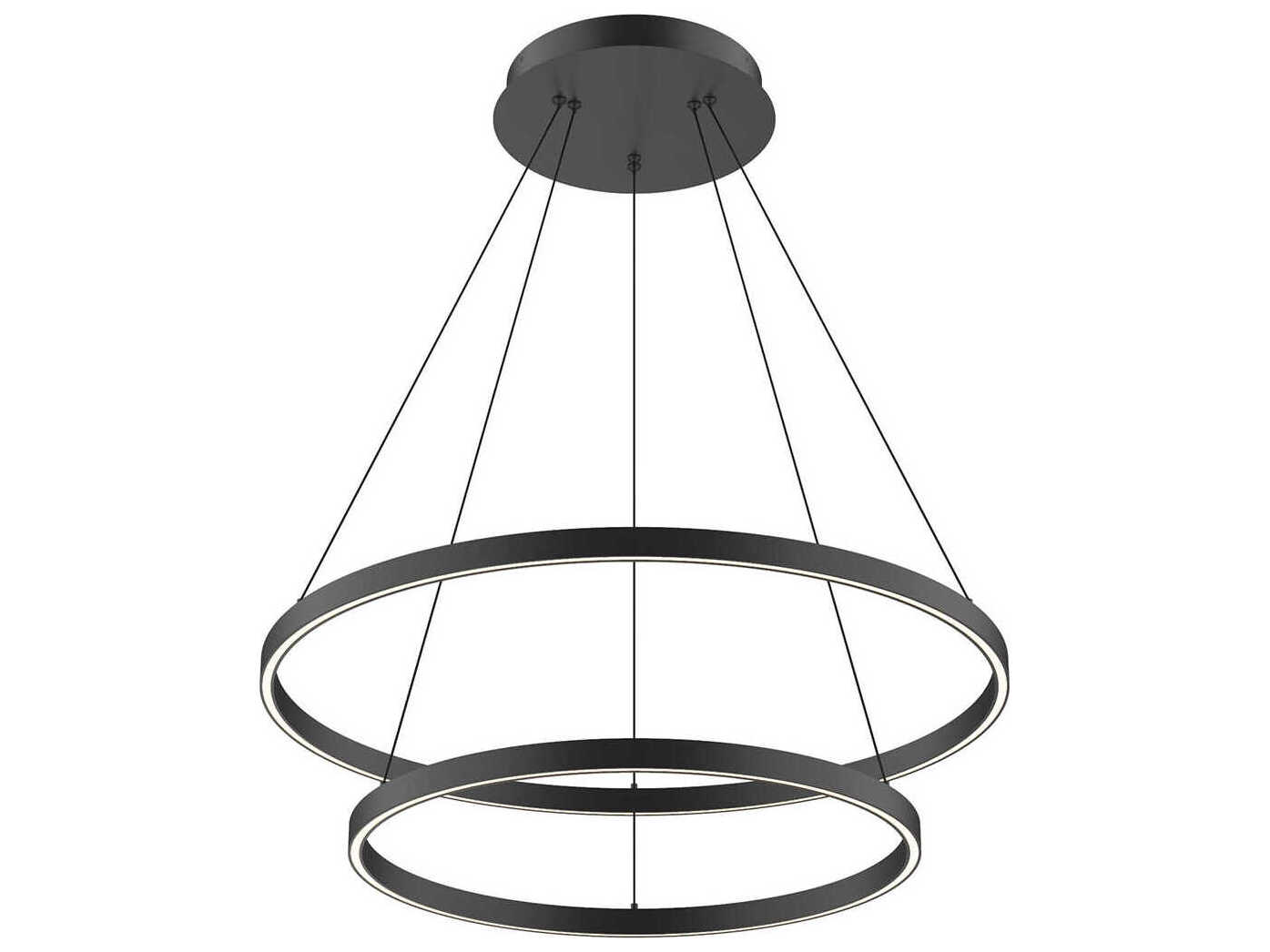 Kuzco Lighting Cerchio Black Round Chandelier