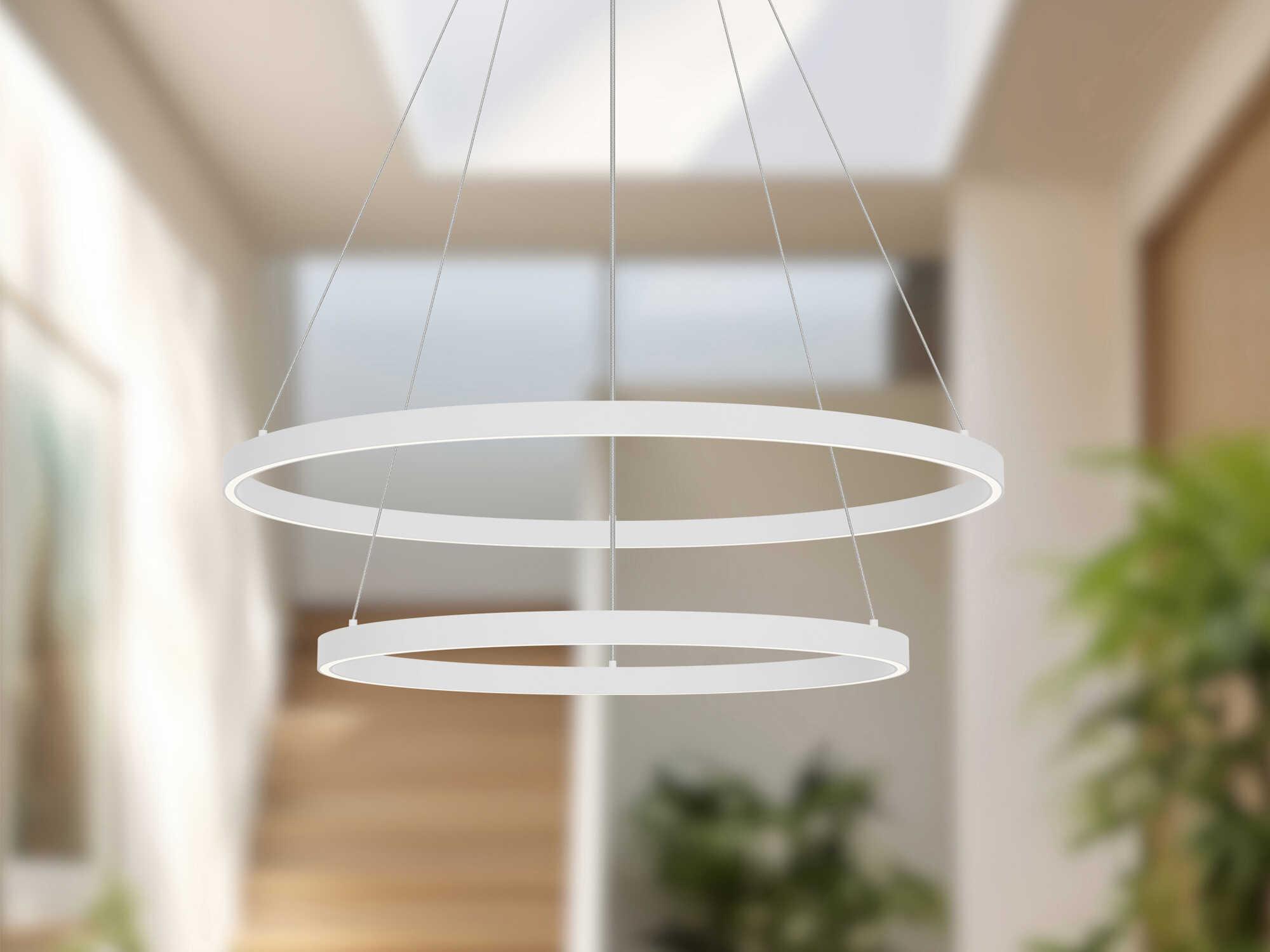 Kuzco Lighting Cerchio White Round Chandelier