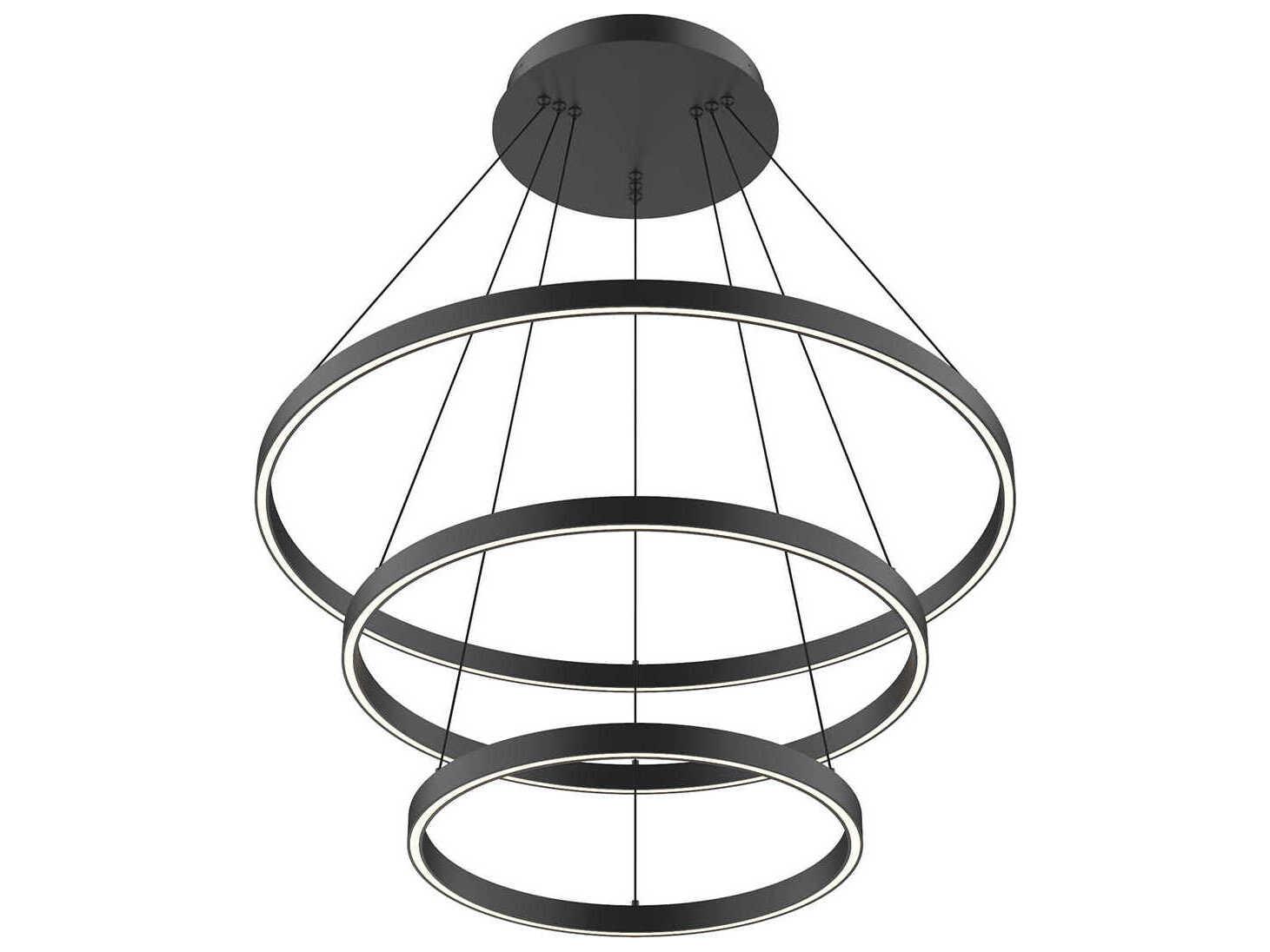 Kuzco Lighting Cerchio Black Tiered Chandelier
