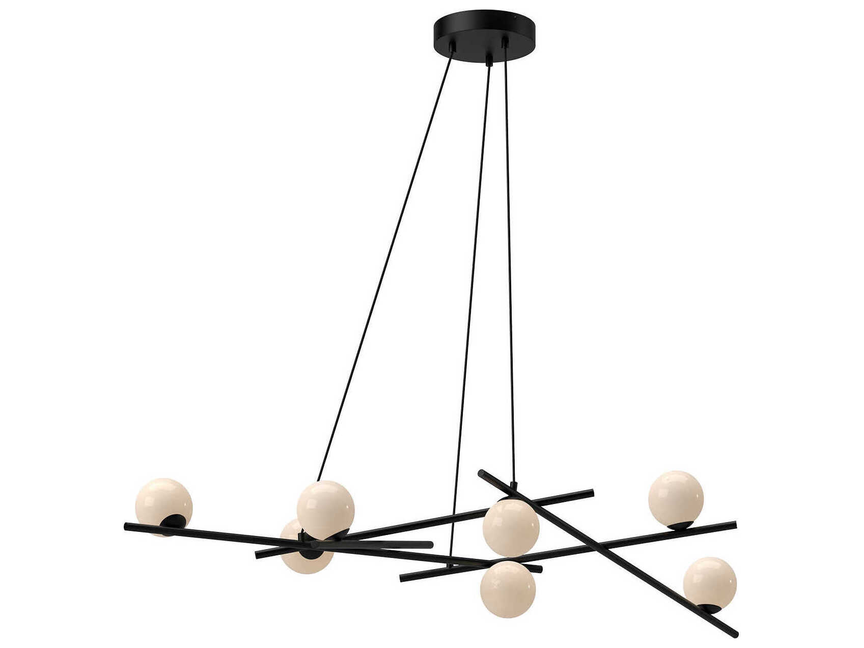 Kuzco Lighting Amara Black Globe Linear Chandelier