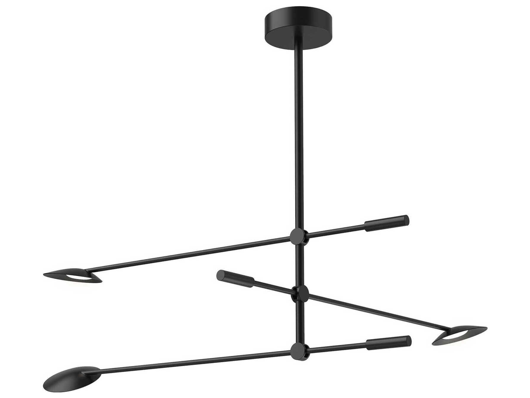 Kuzco Lighting Rotaire Black Linear Chandelier