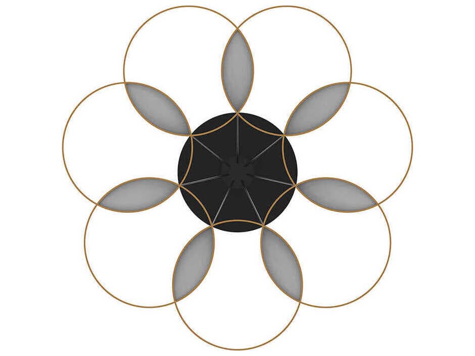 Kuzco Lighting Maestro Black Gold Geometric Chandelier