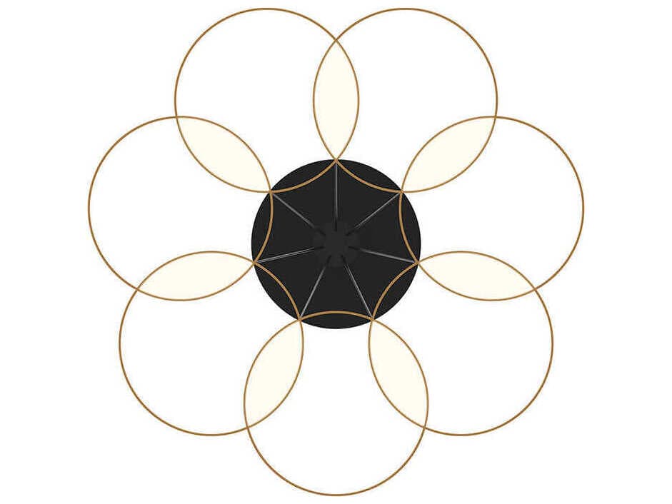 Kuzco Lighting Maestro Black Gold Geometric Chandelier