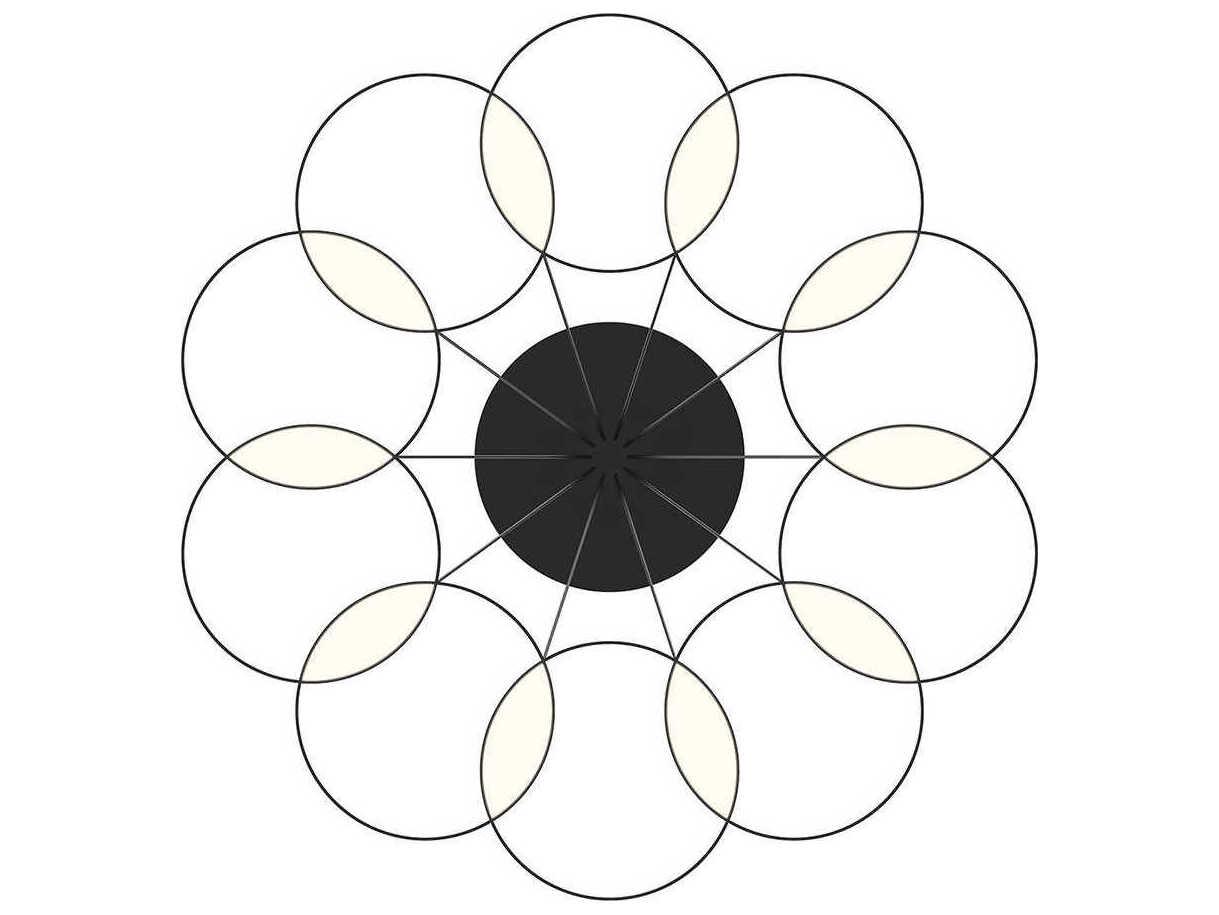 Kuzco Lighting Maestro Black Geometric Chandelier