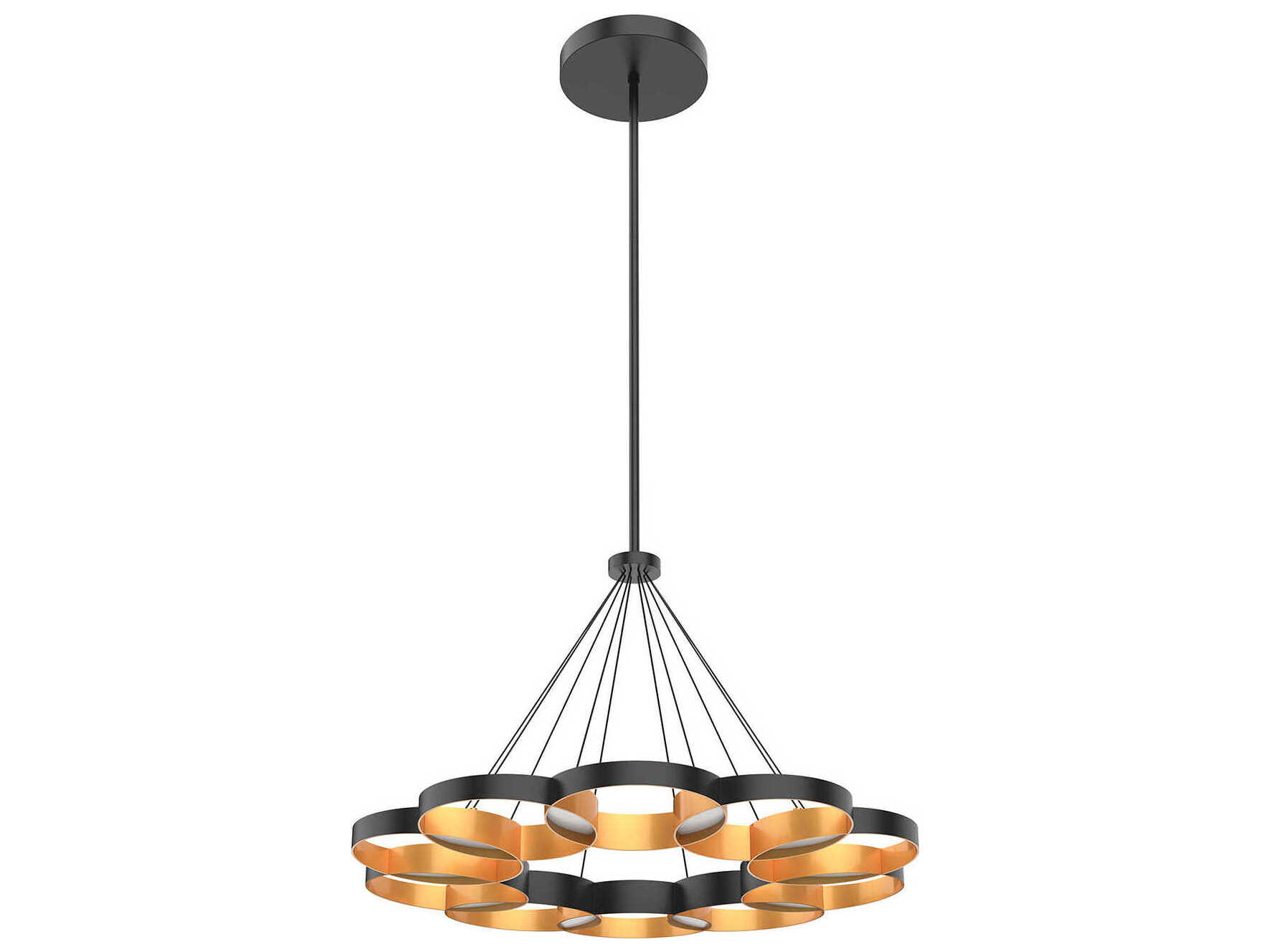 Kuzco Lighting Maestro Black Gold Geometric Chandelier