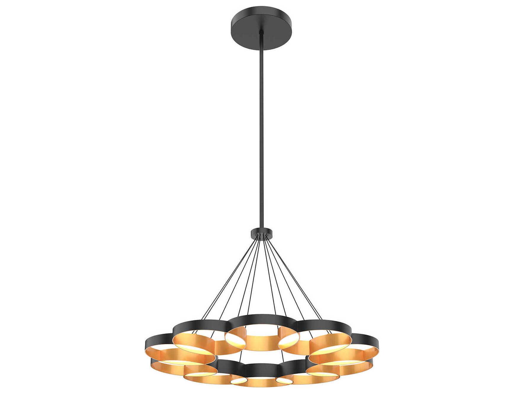Kuzco Lighting Maestro Black Gold Geometric Chandelier