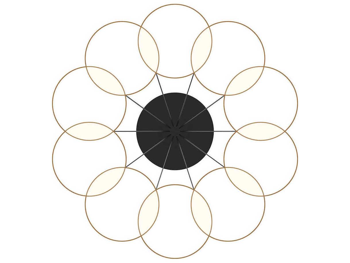 Kuzco Lighting Maestro Black Gold Geometric Chandelier