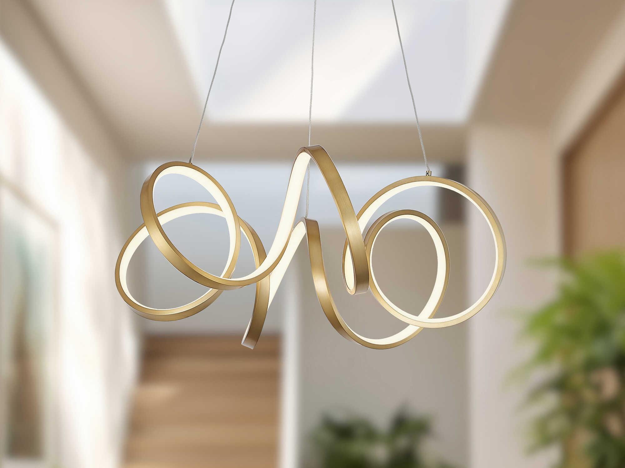 Kuzco Lighting Synergy Antique Brass Chandelier