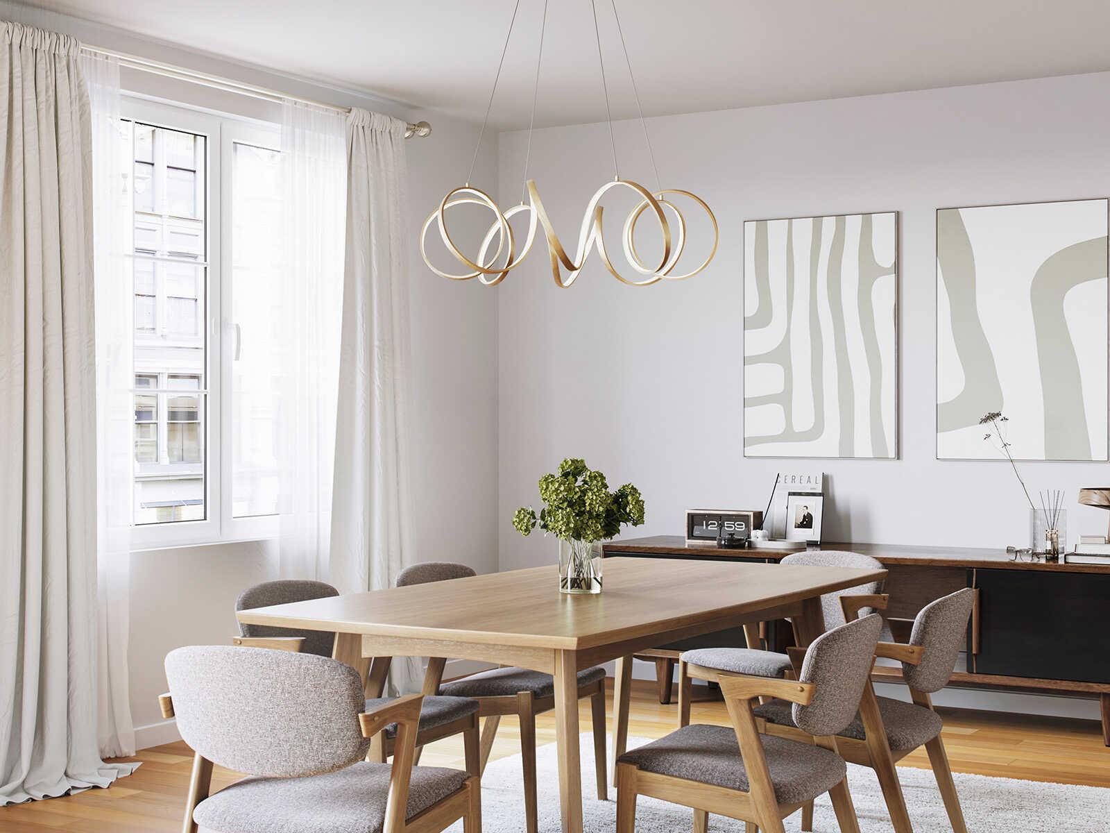 Kuzco Lighting Synergy Antique Brass Chandelier