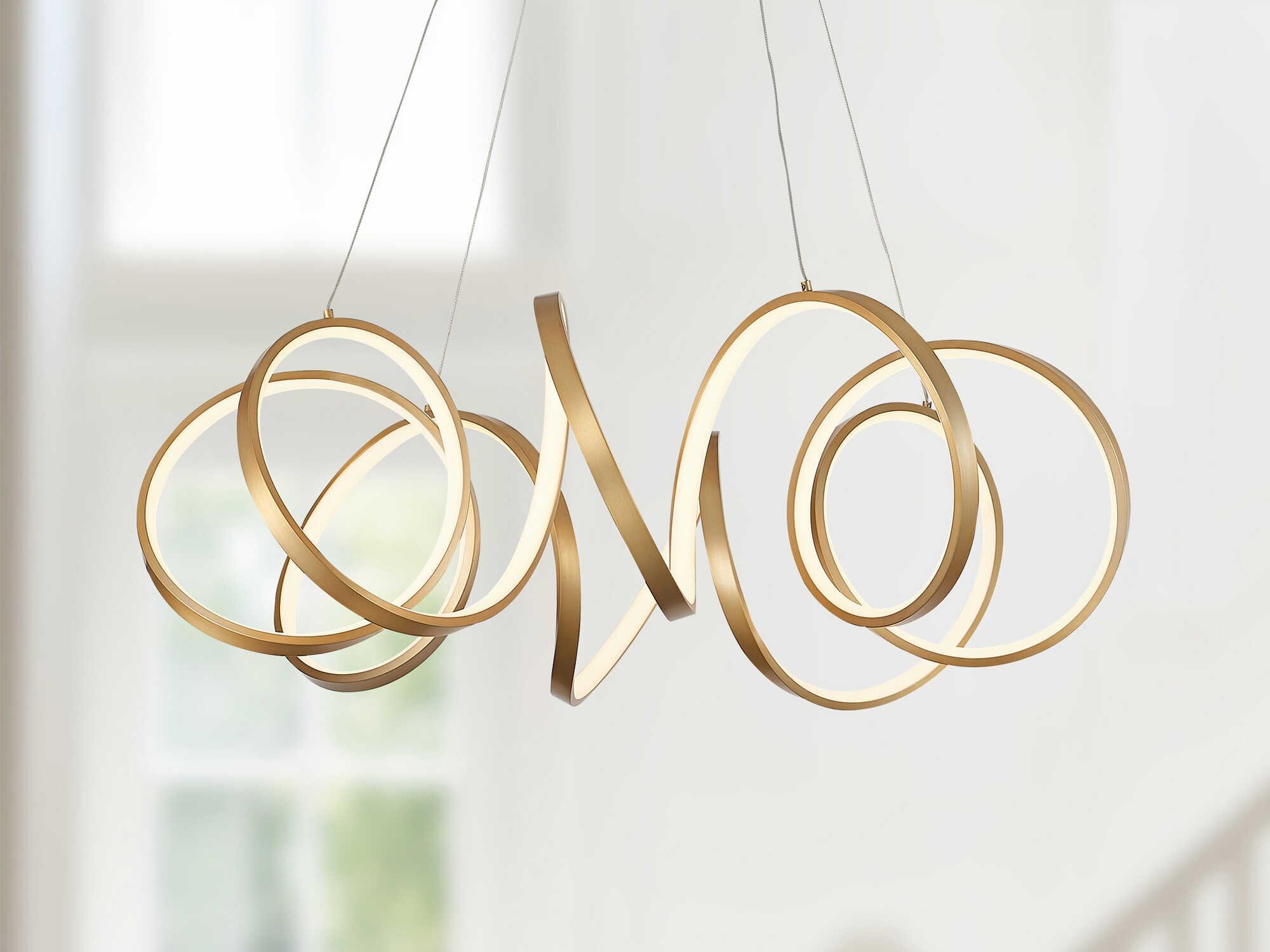 Kuzco Lighting Synergy Antique Brass Chandelier