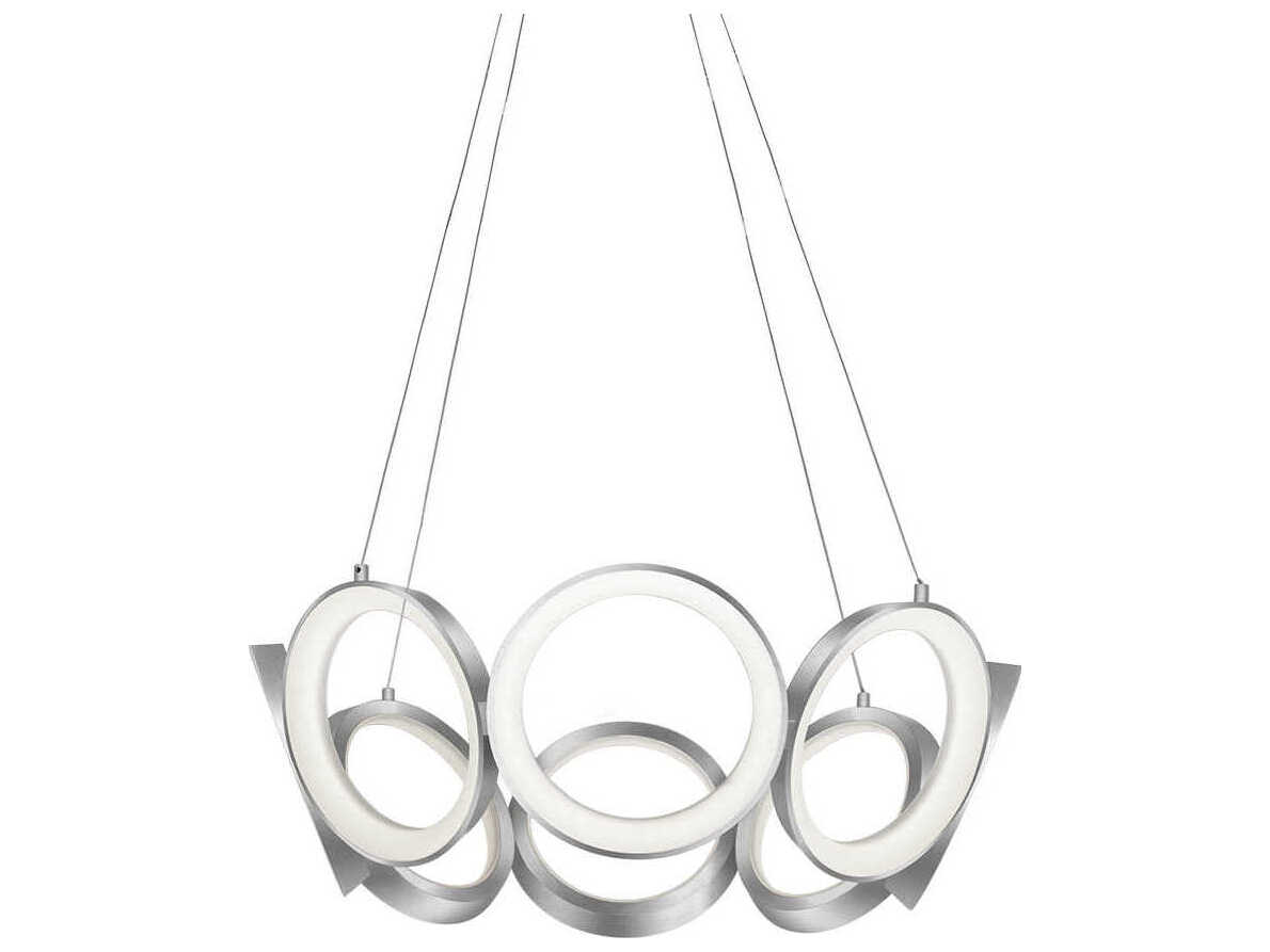 Kuzco Lighting Oros Antique Silver Round Chandelier