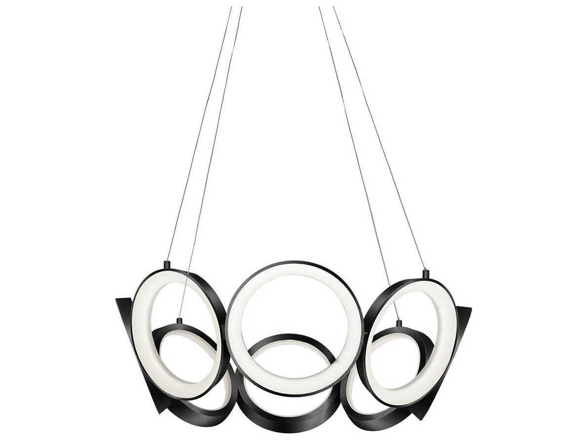 Kuzco Lighting Oros Black Round Chandelier