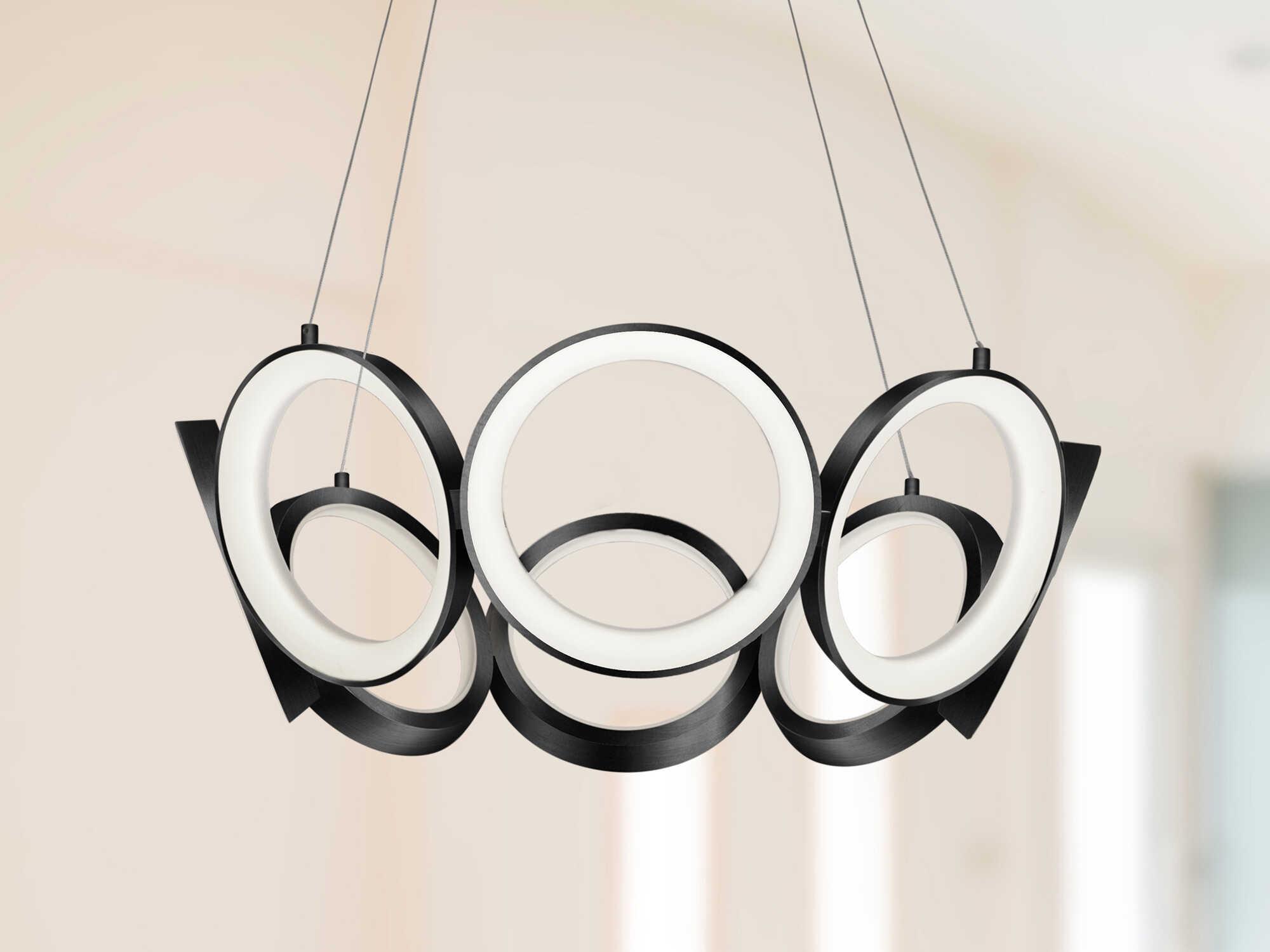Kuzco Lighting Oros Black Round Chandelier