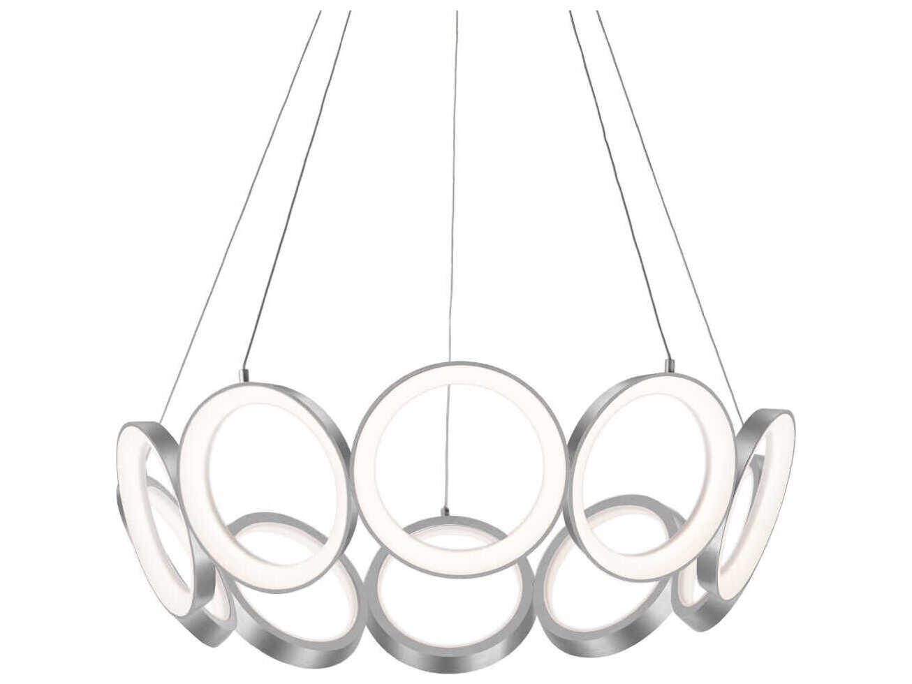 Kuzco Lighting Oros Antique Silver Round Chandelier