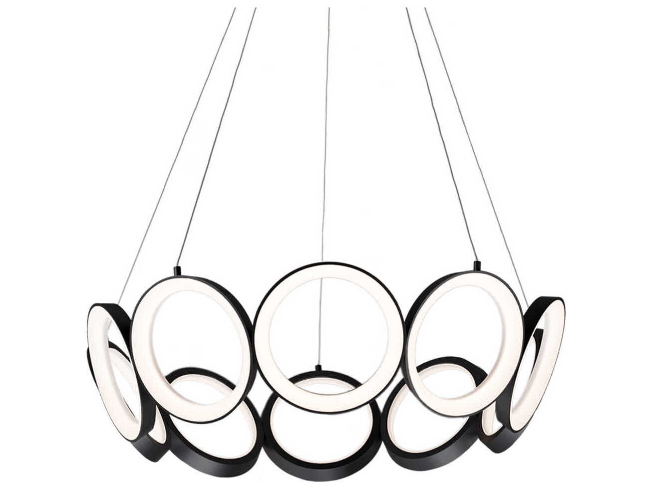 Kuzco Lighting Oros Black Round Chandelier