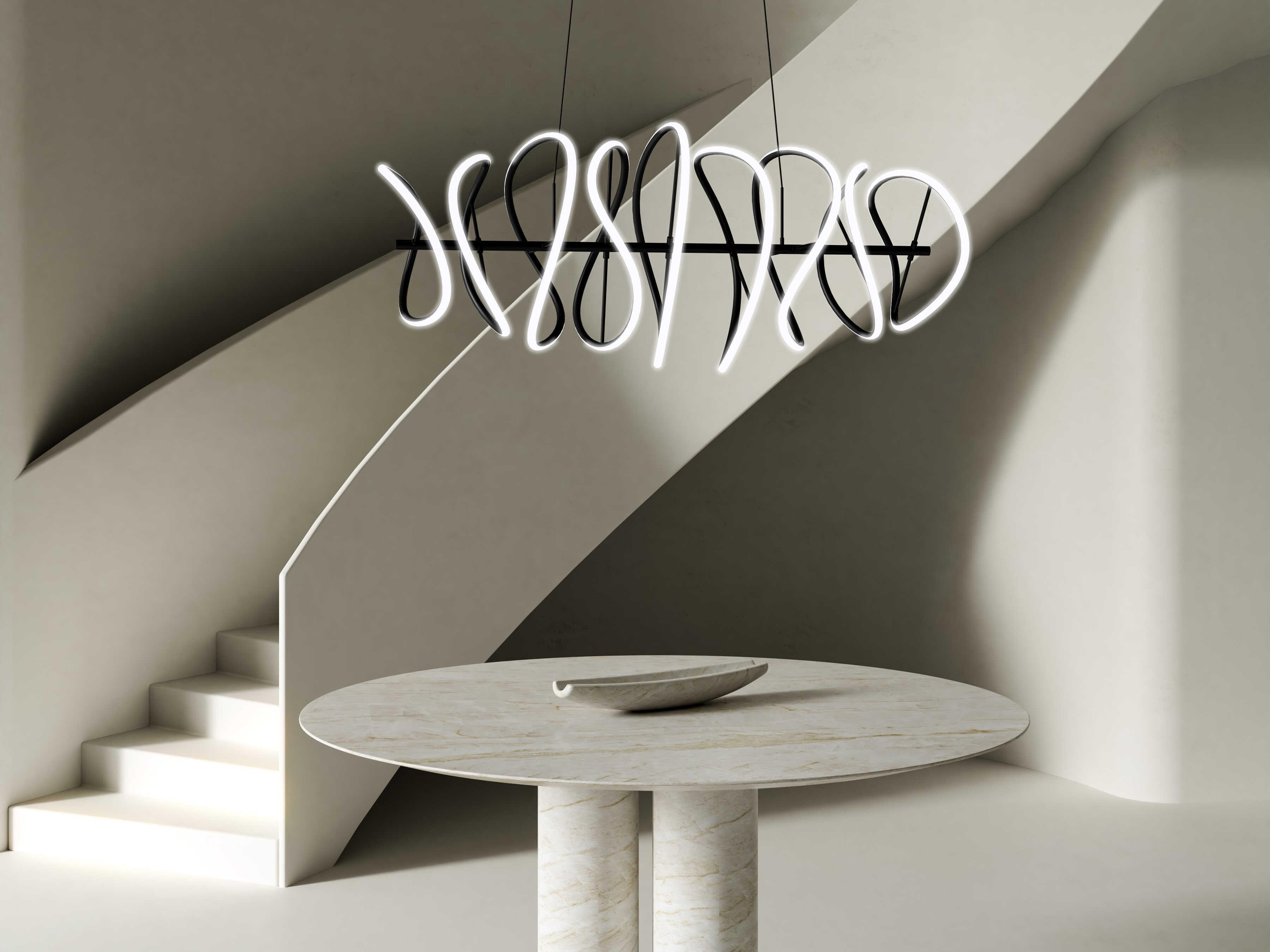 Kuzco Lighting Collide Black Island Pendant