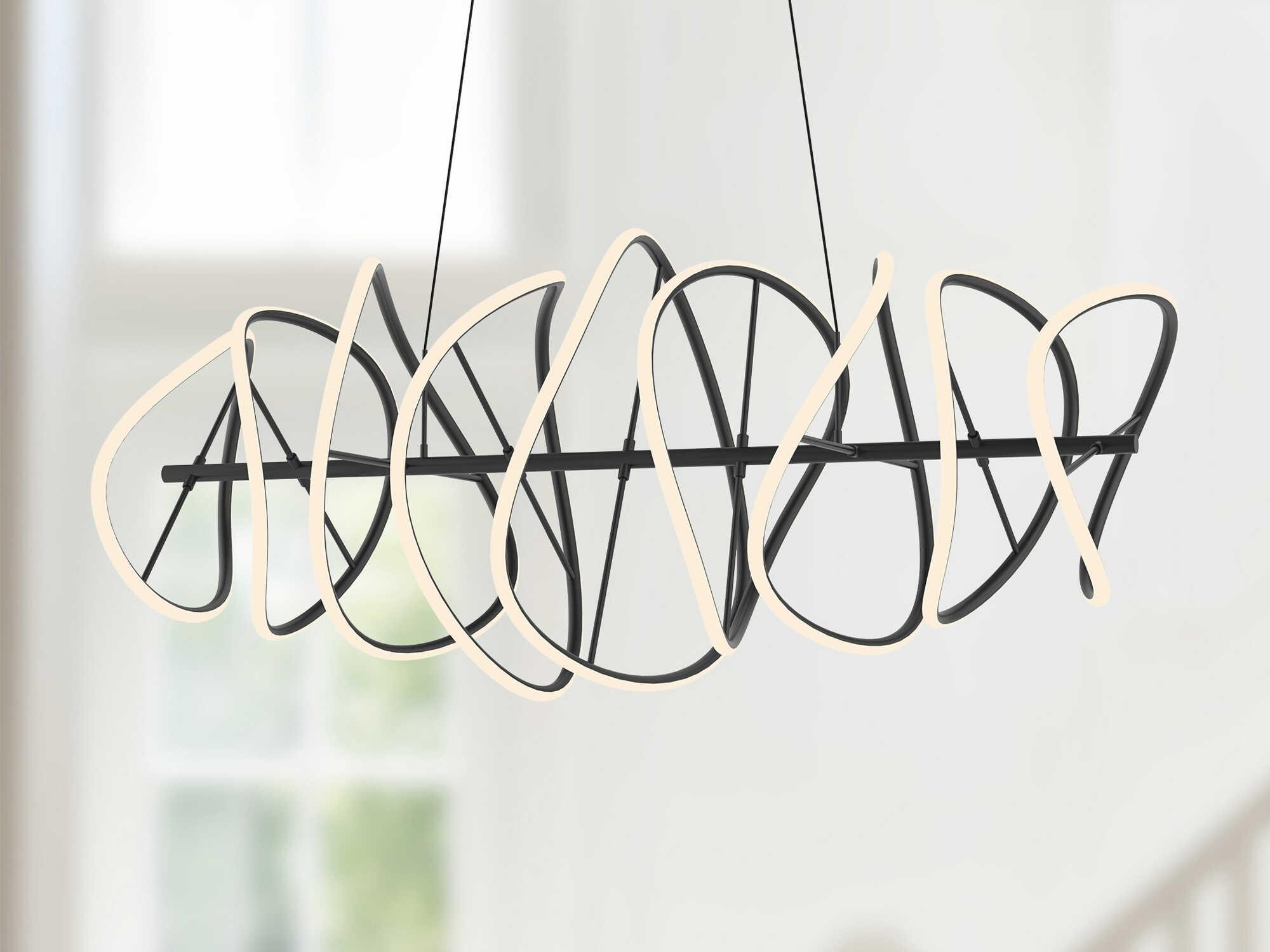 Kuzco Lighting Collide Black Island Pendant