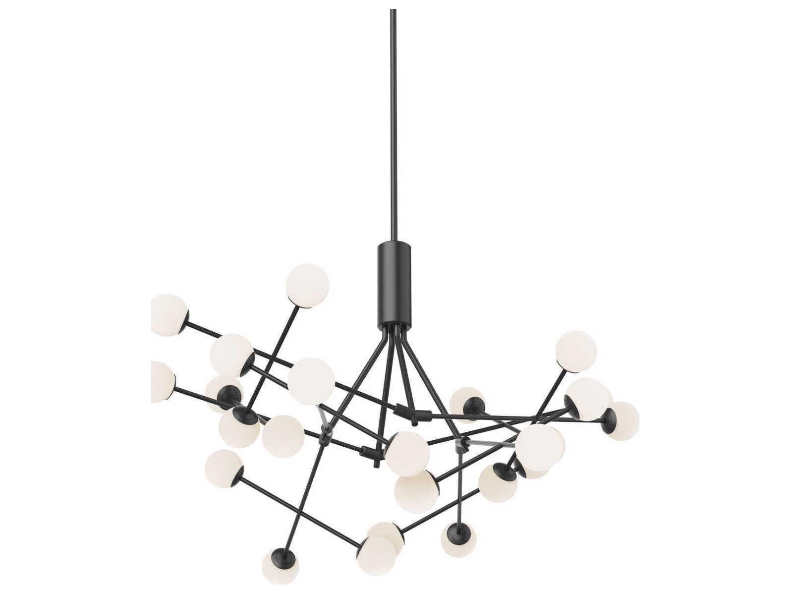 Kuzco Lighting Moto Black Globe Geometric Chandelier