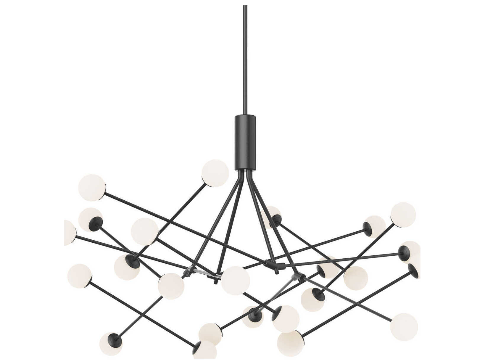 Kuzco Lighting Moto Black Globe Geometric Chandelier