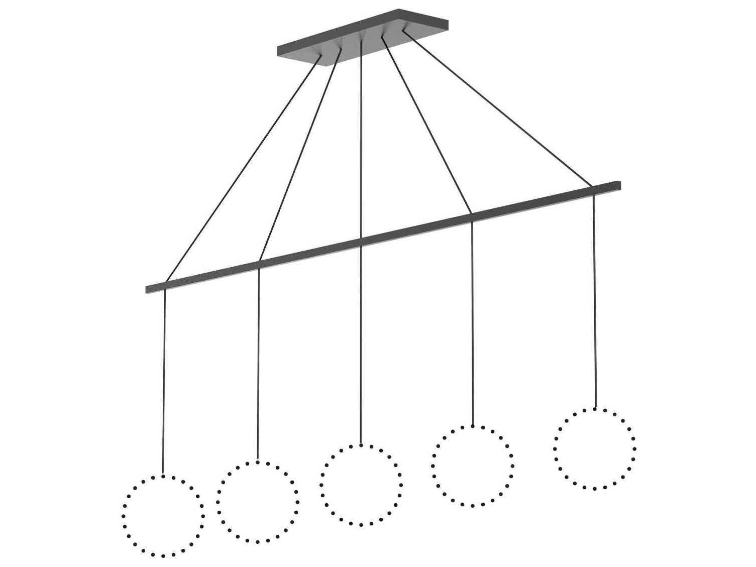 Kuzco Lighting Marquee Black Linear Pendant Canopy System