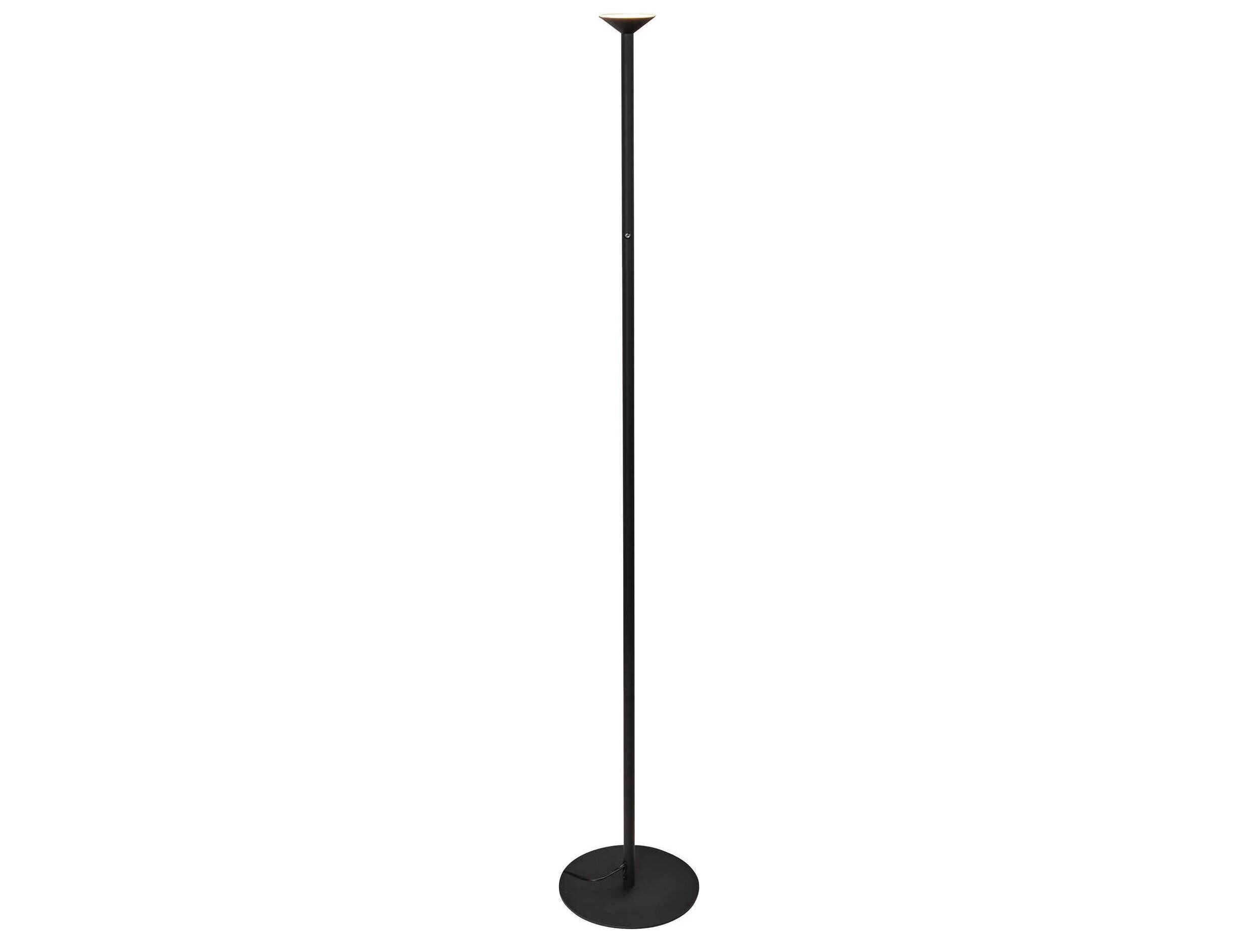Kuzco Lighting Valor Black Clear Glass Floor Lamp