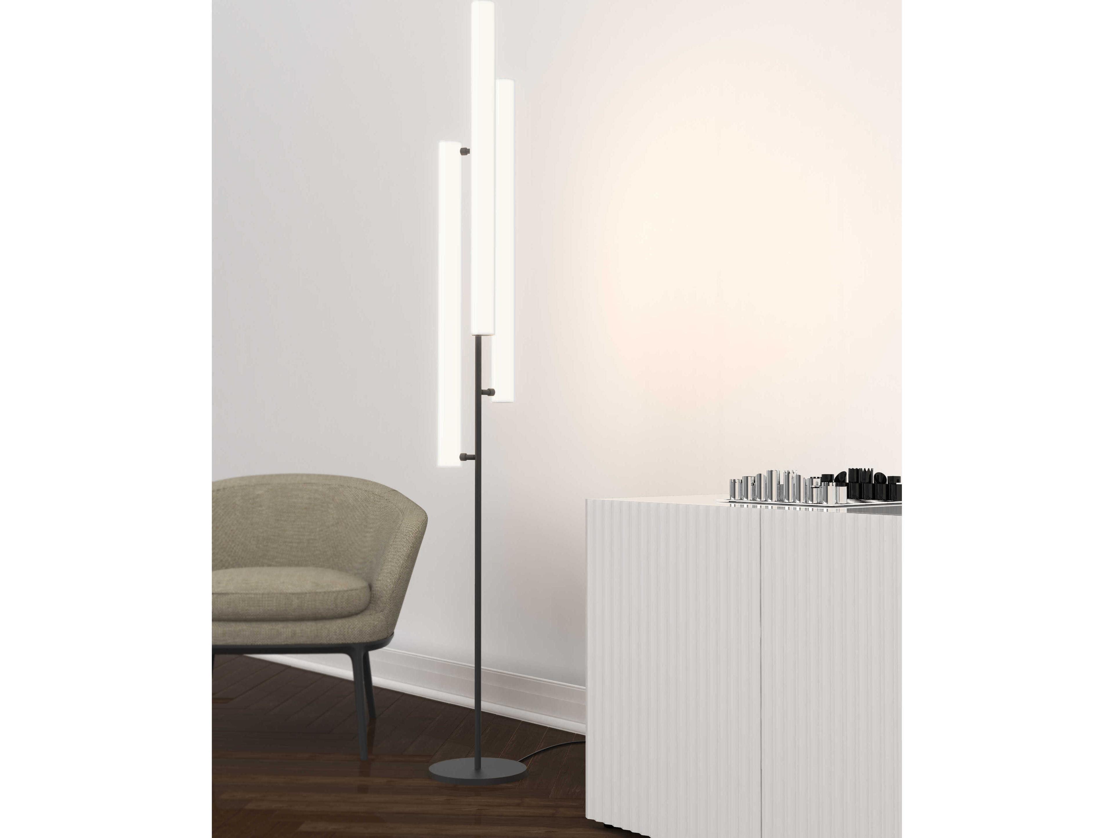 Kuzco Lighting Gramercy Black Frosted Glass Floor Lamp