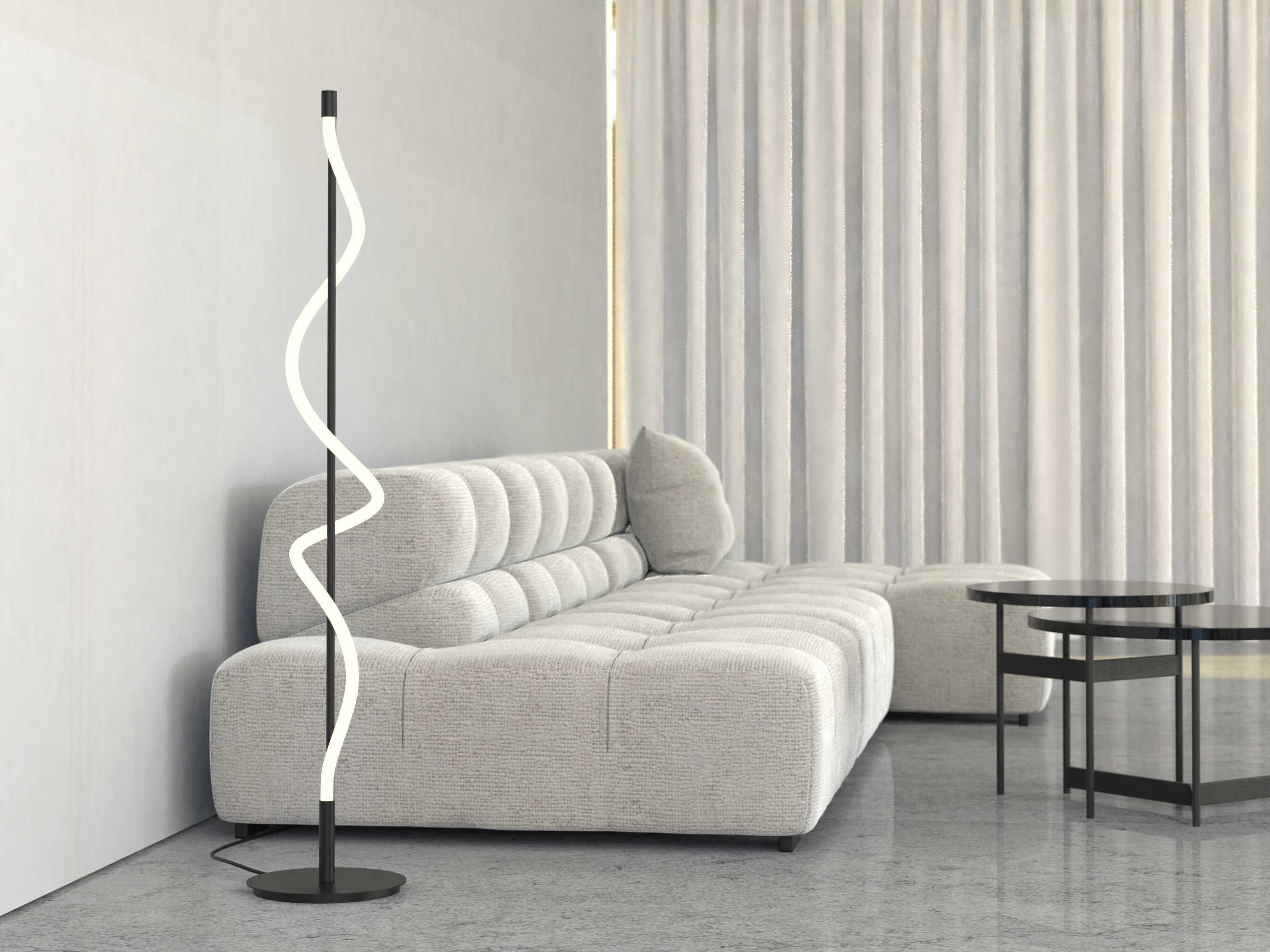 Kuzco Lighting Cursive Black Floor Lamp
