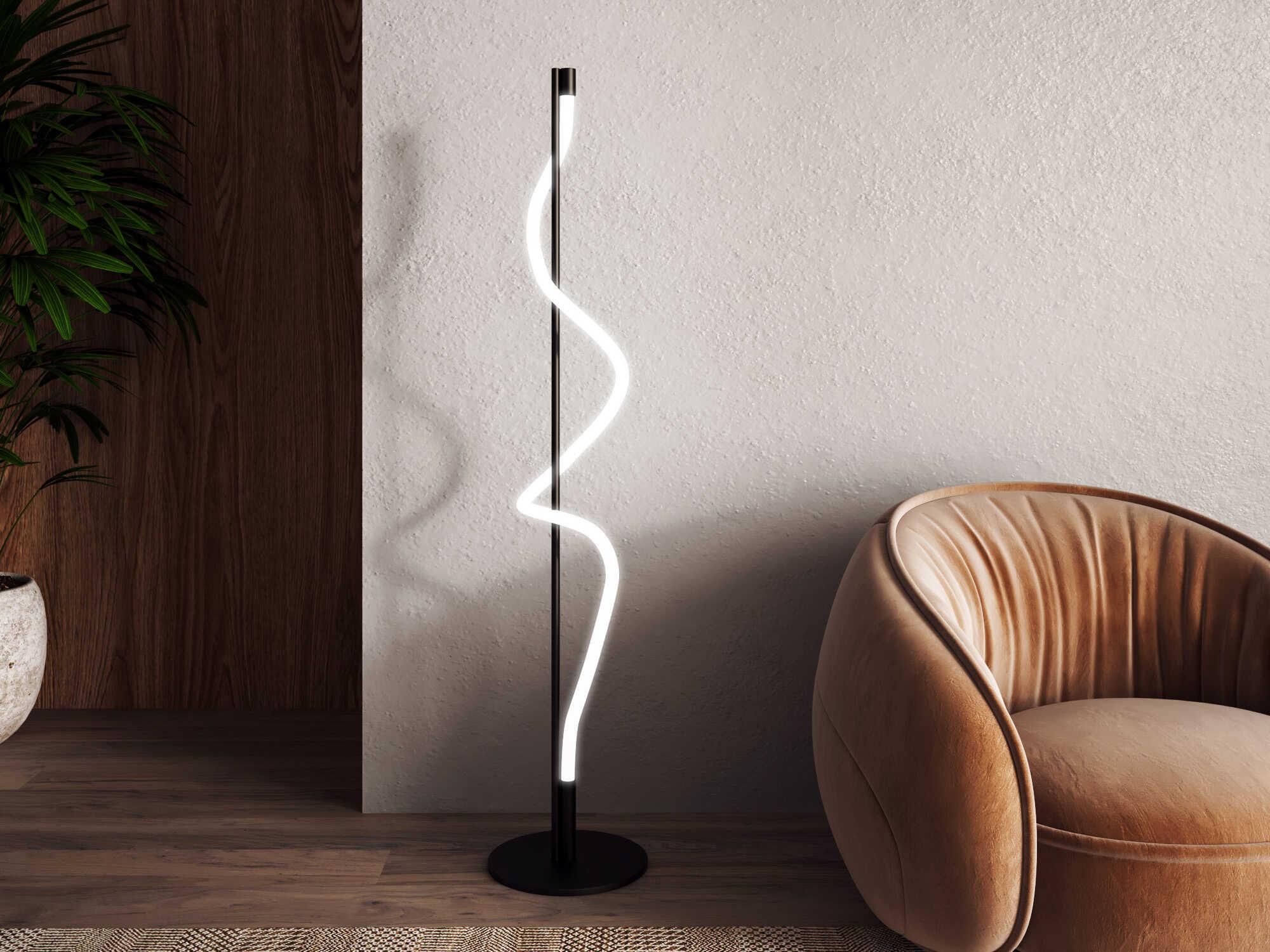 Kuzco Lighting Cursive Black Floor Lamp