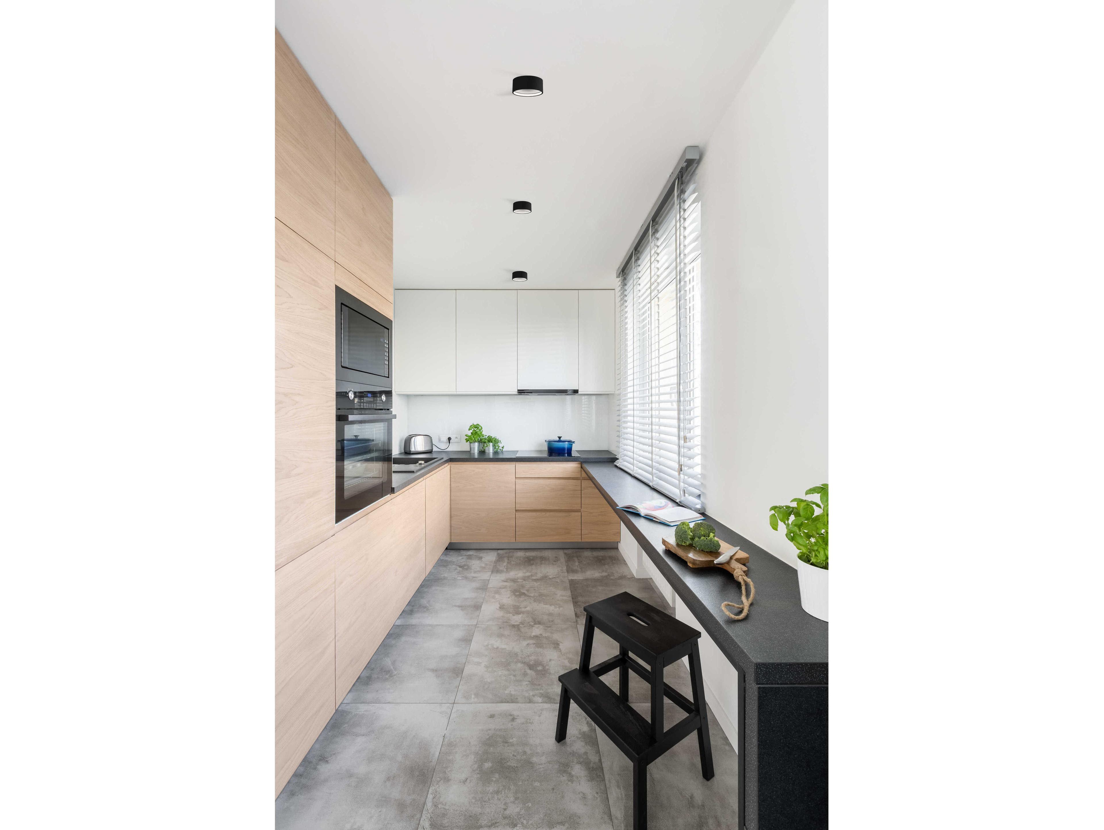 Kuzco Lighting Lucci Black Cylinder Flush Mount