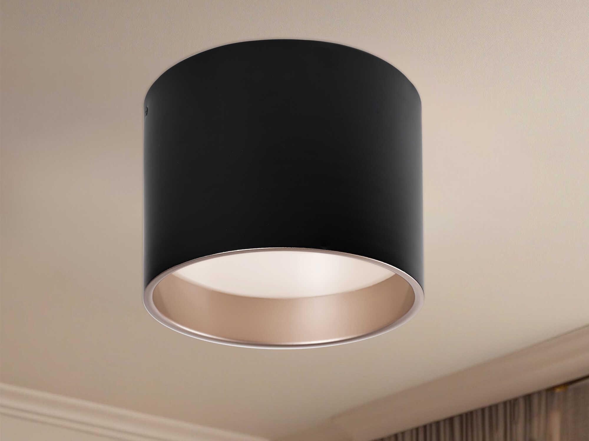 Kuzco Lighting Mousinni Black Round Flush Mount
