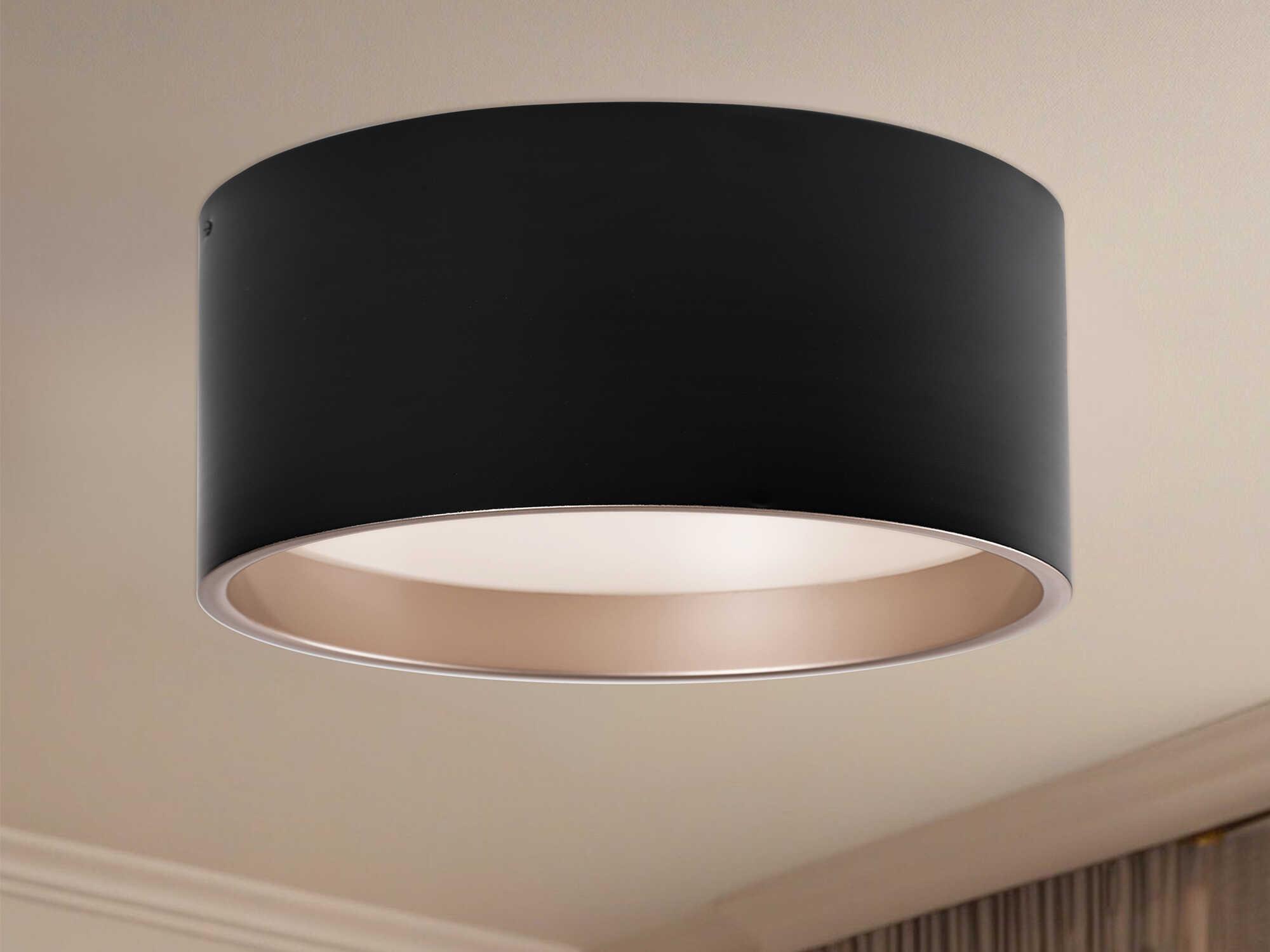 Kuzco Lighting Mousinni Black Round Flush Mount