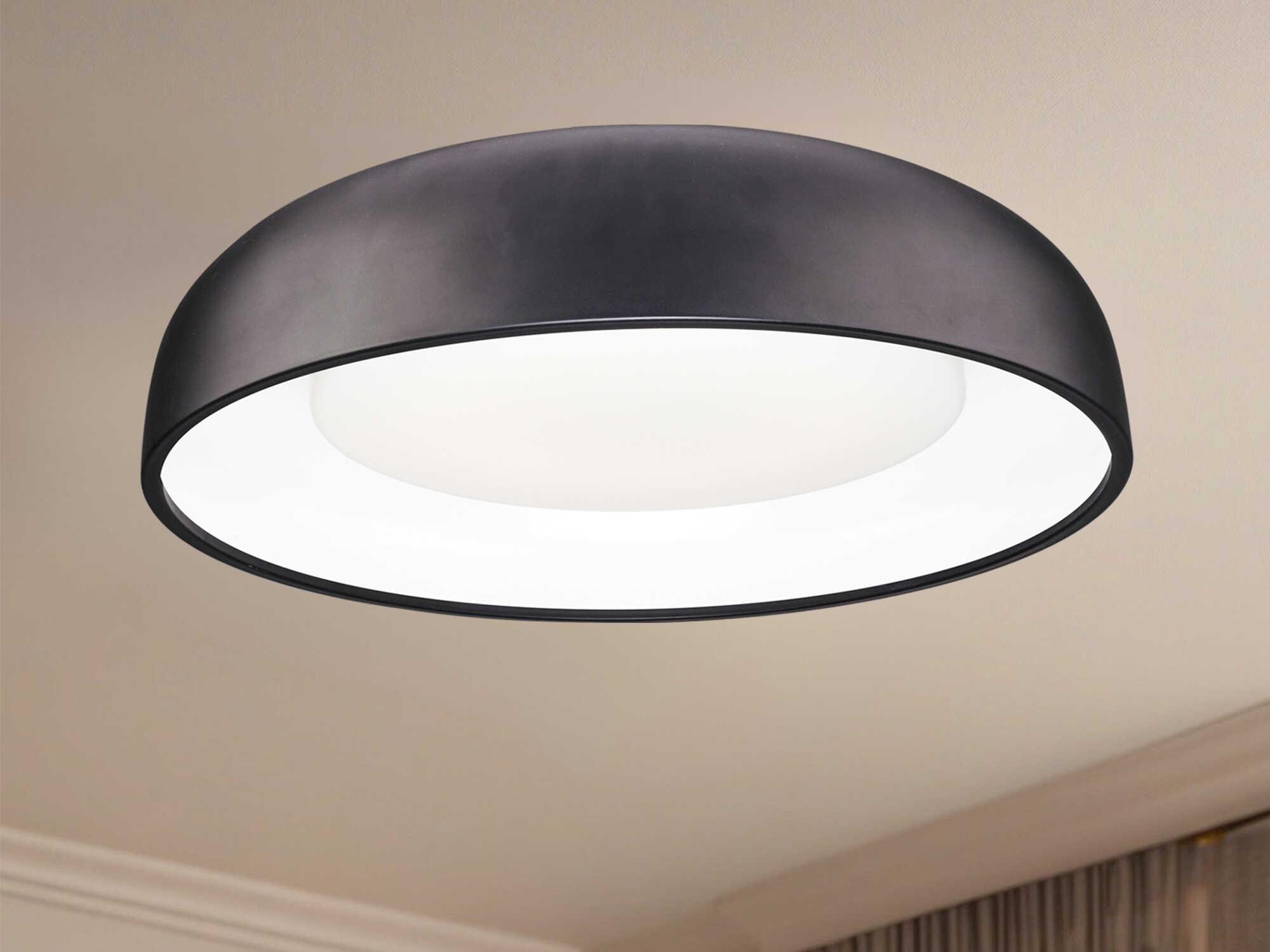 Kuzco Lighting Beacon Black Round Flush Mount