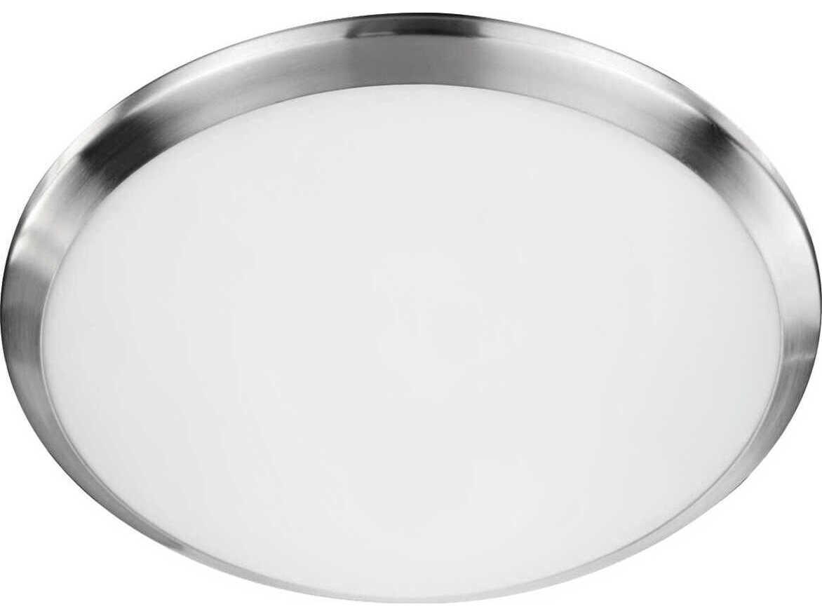 Kuzco Lighting Malta Brushed Nickel Round Flush Mount
